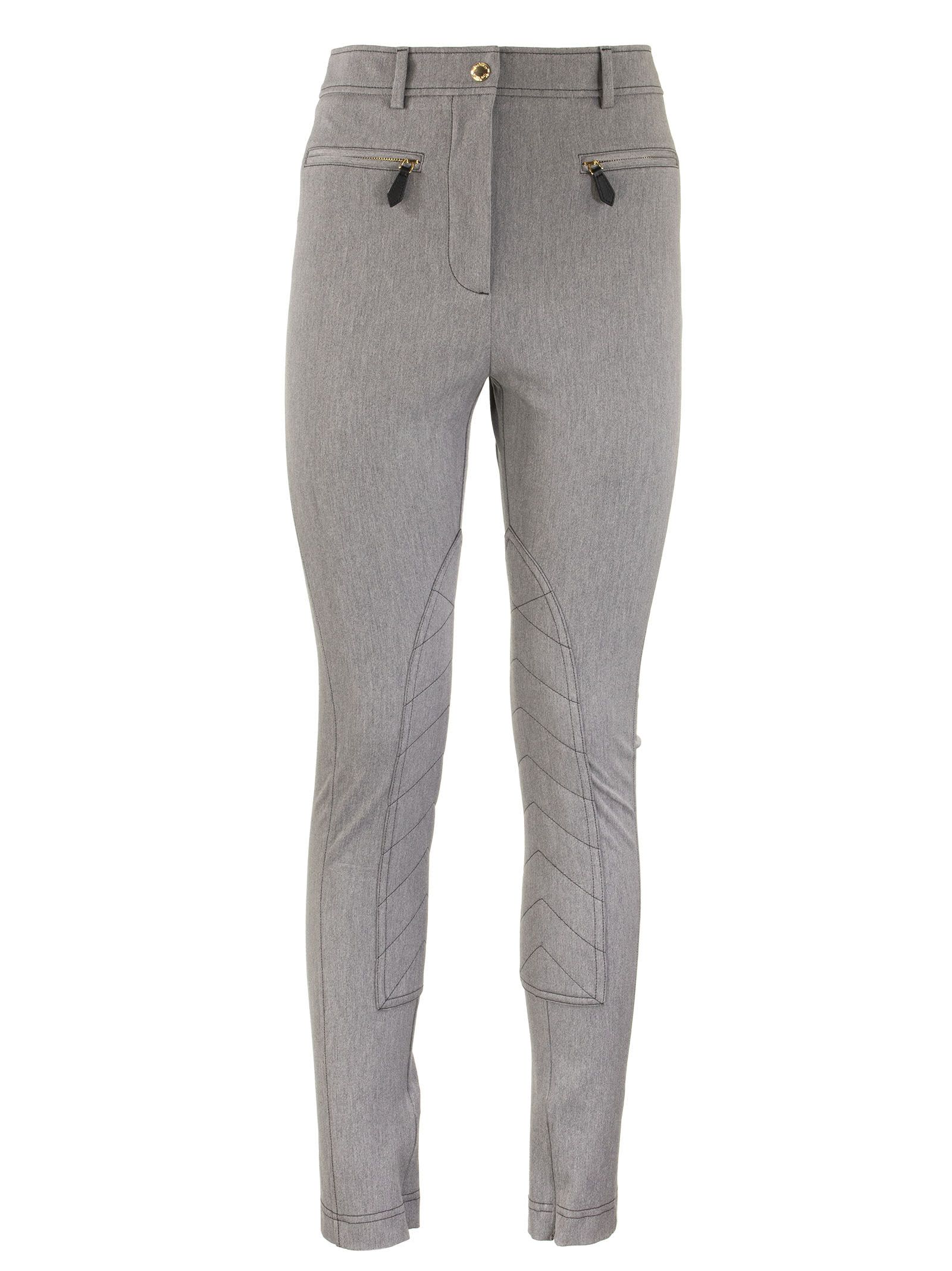 Burberry Jodie - Zip Detail Stretch Cotton Blend Trousers