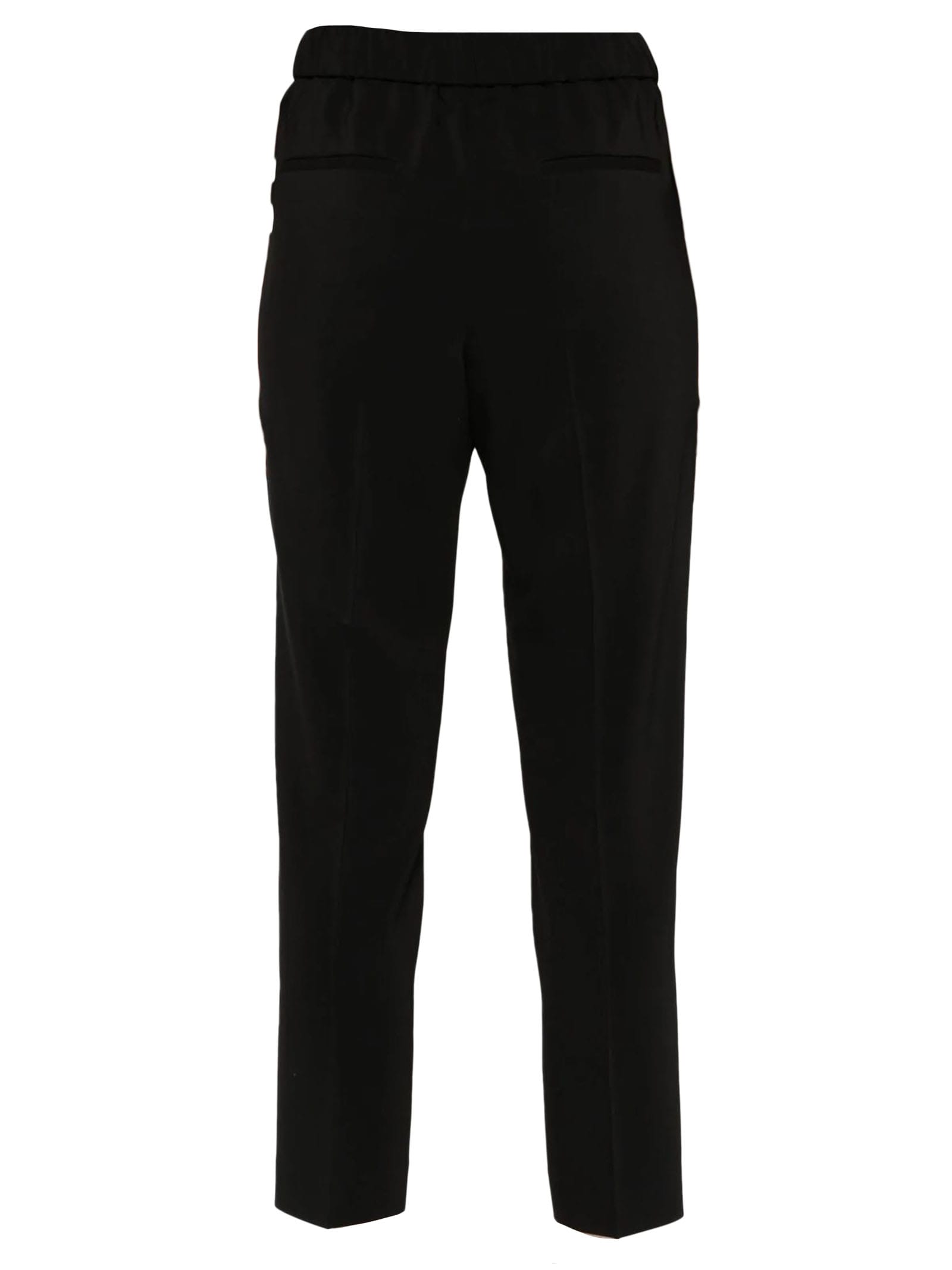 Shop Peserico Black Tapered Trousers