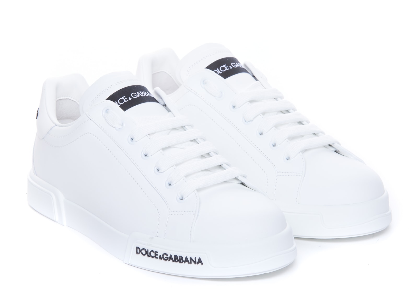 Shop Dolce & Gabbana Portofino Sneakers In Bianco