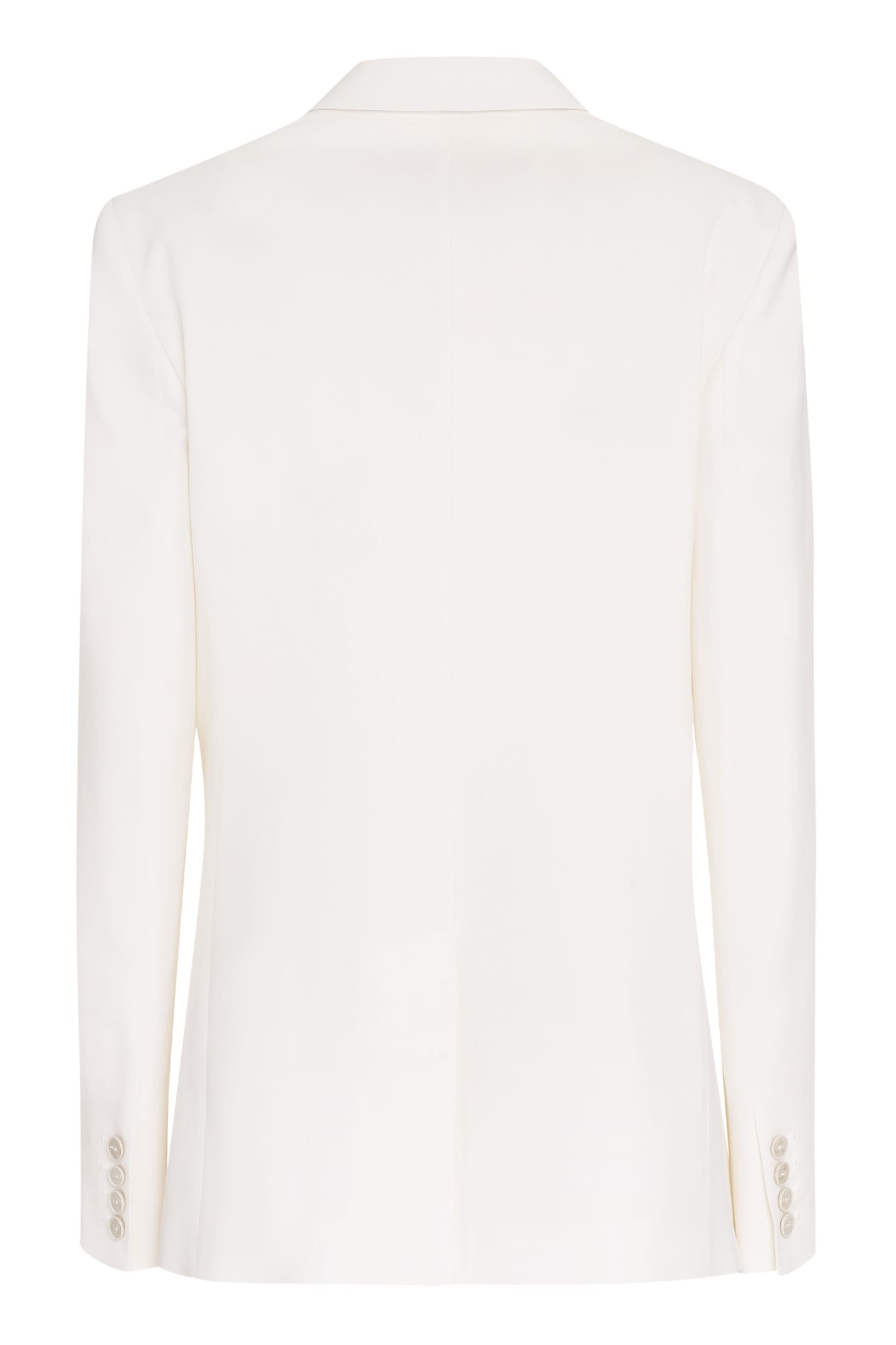 Valentino Double-breasted Wool Blazer In Nude