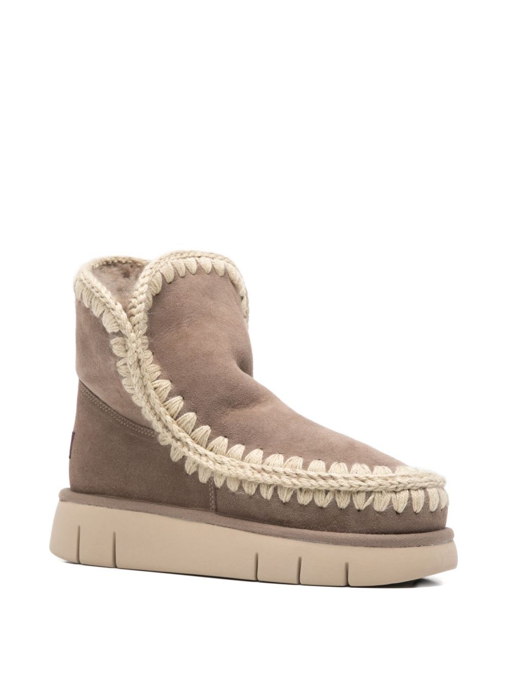 Mou Eskimo Bounce Platform Ankle Boot In Brown