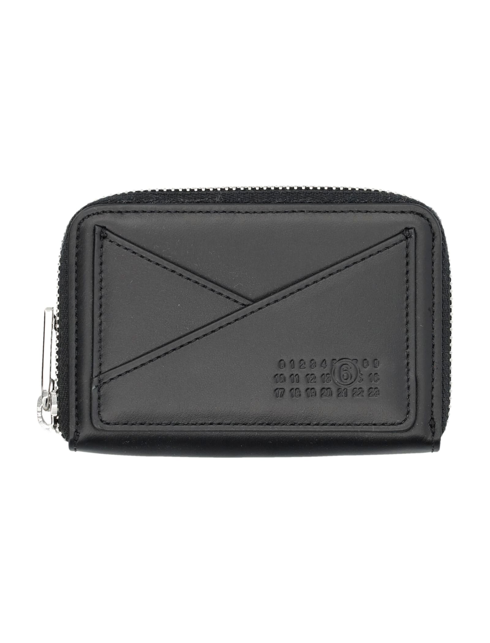 Shop Mm6 Maison Margiela Japanese Zip Wallet In Black