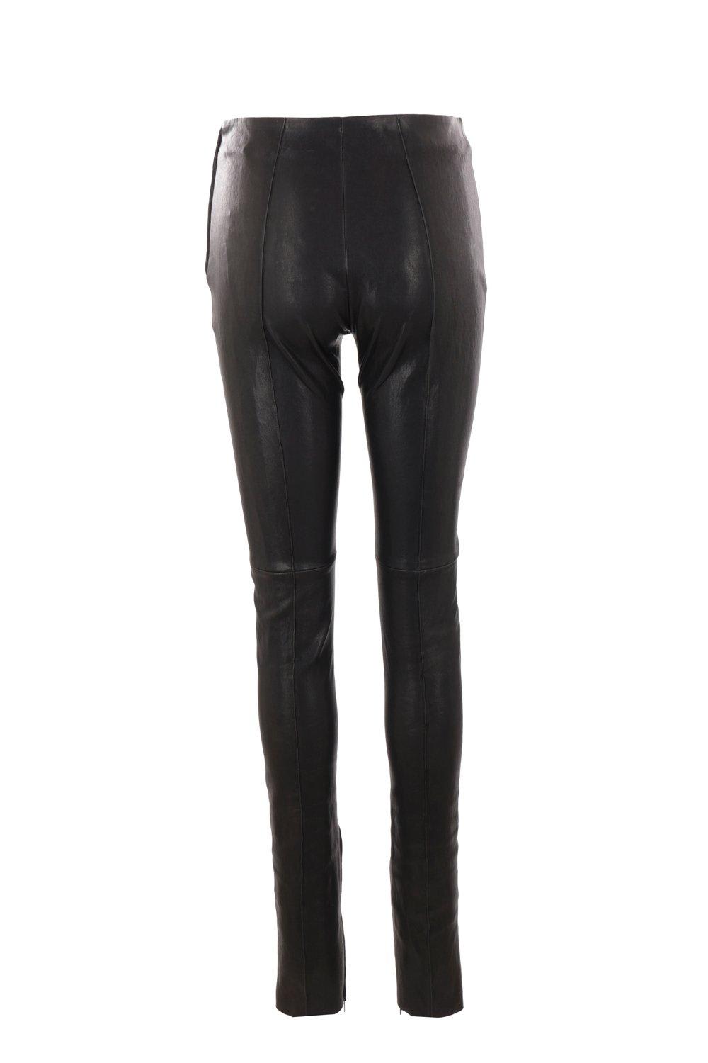 Ann Demeulemeester Skinny Fit Leather Trousers