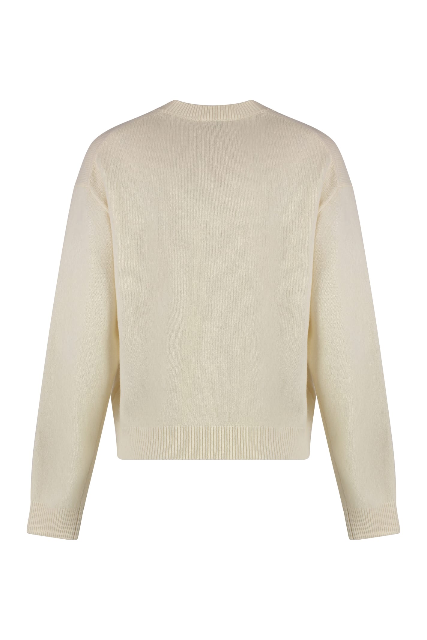 Shop Kenzo Crew-neck Wool Sweater In Ivory