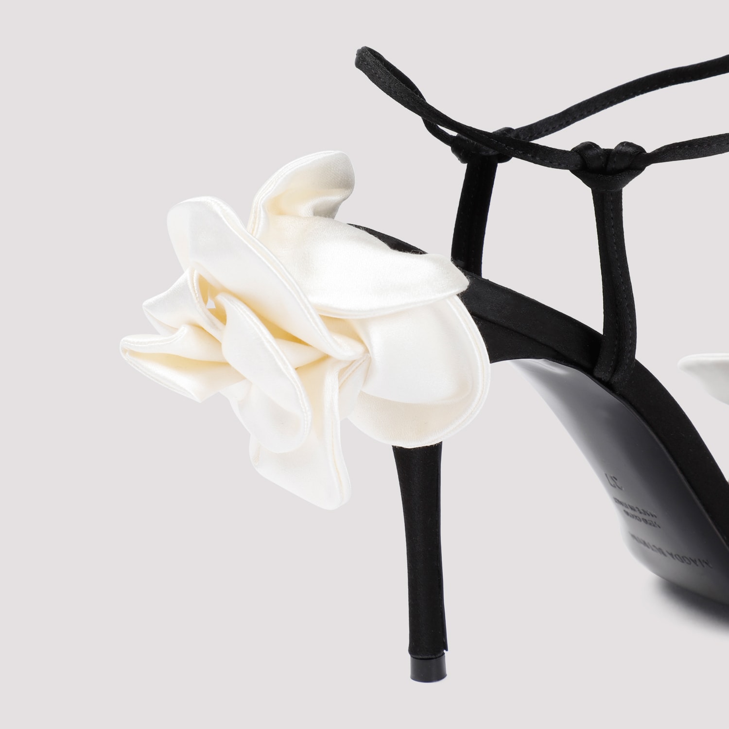 Shop Magda Butrym Flower Sandals In Black