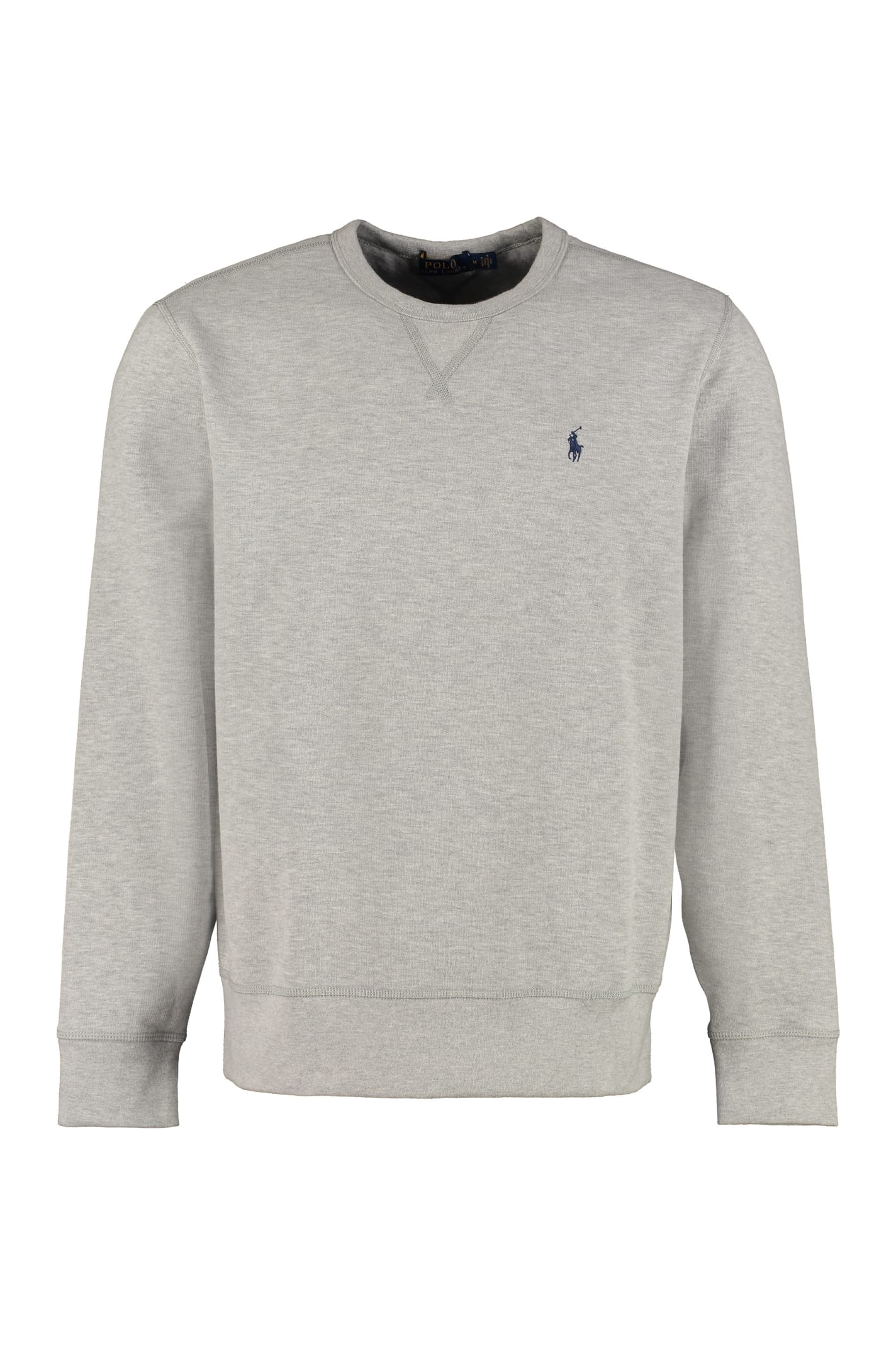 grey polo sweatshirt