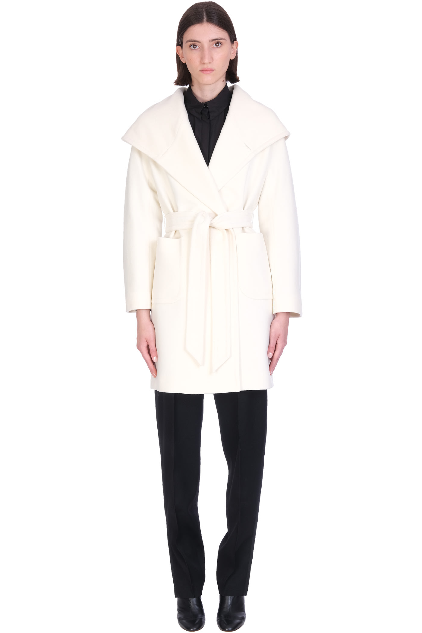 Tagliatore 0205 Chelsey Coat In White Wool