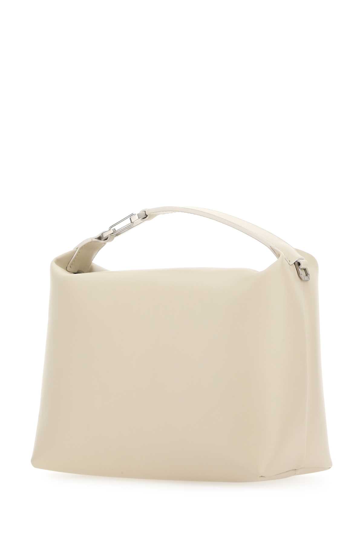 Shop Eéra Sand Leather Moonbag Handbag In Ivory