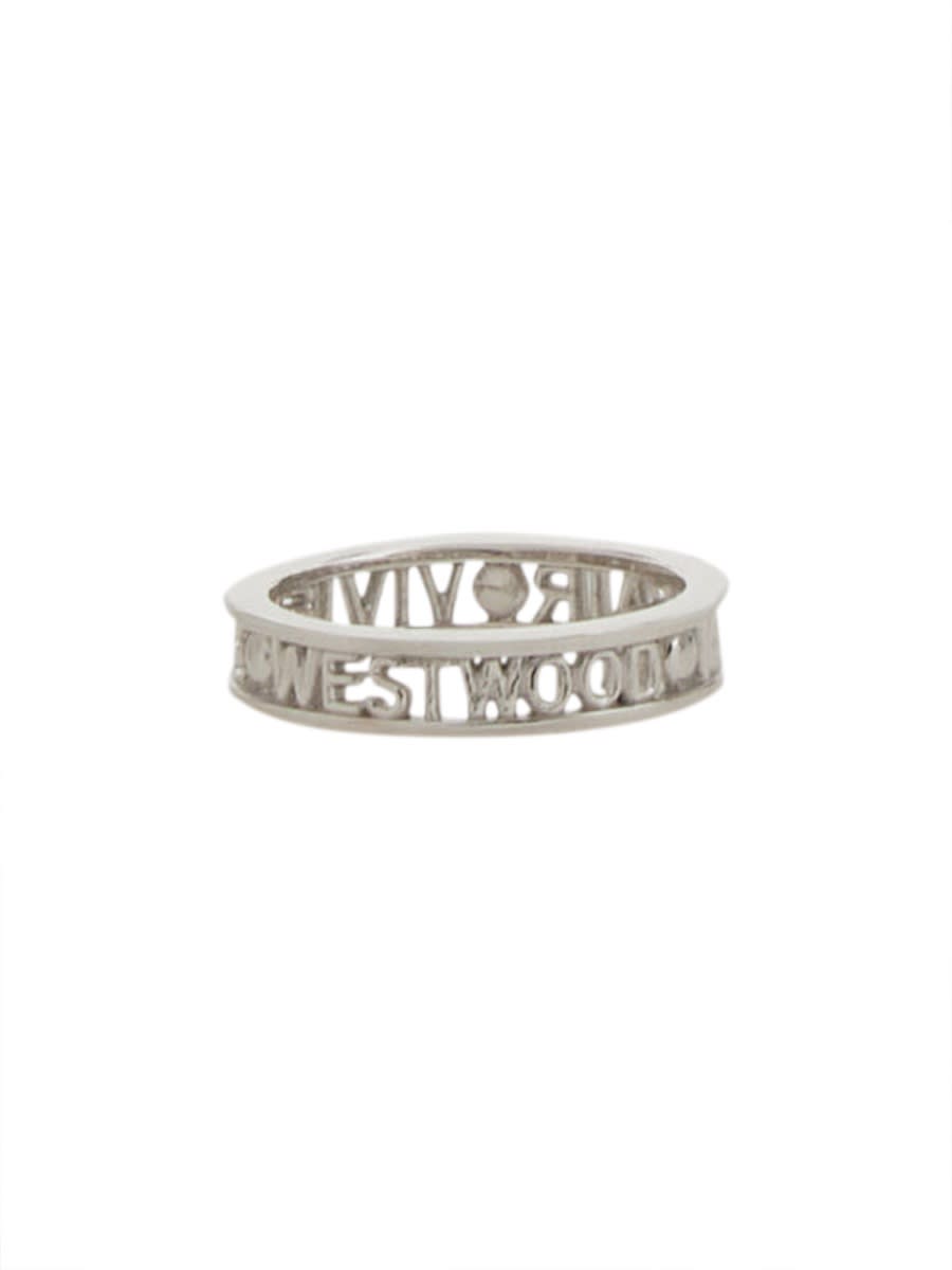 Shop Vivienne Westwood Westminster Ring In Silver