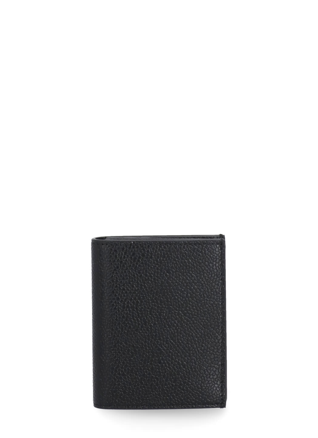 Shop Thom Browne Pebble Leather Card Holder In Black