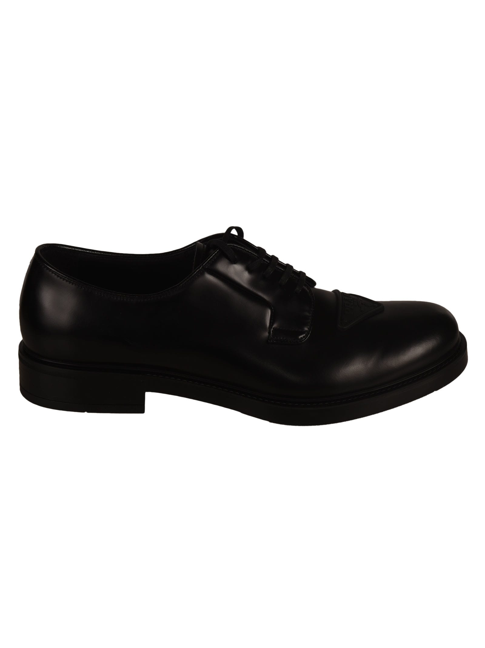 Prada Logo Patched Derby Shoes