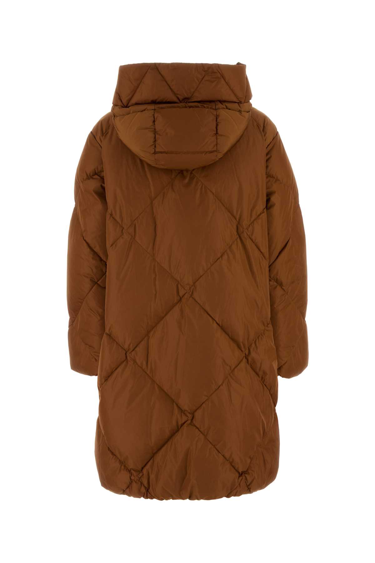 Weekend Max Mara Guelfo Quilted Hooded Puffer Coat In Brown