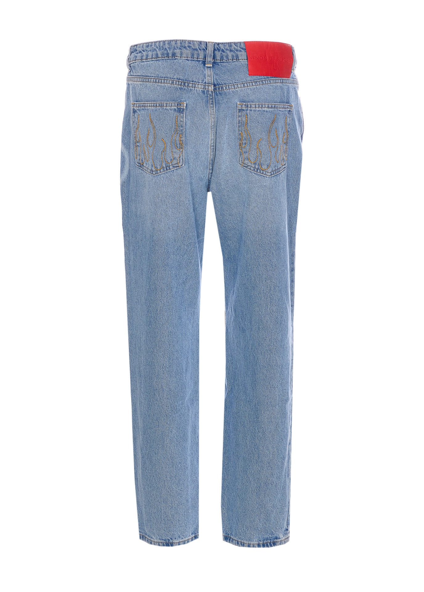 Vision Of Super Heart Laser Print Jeans