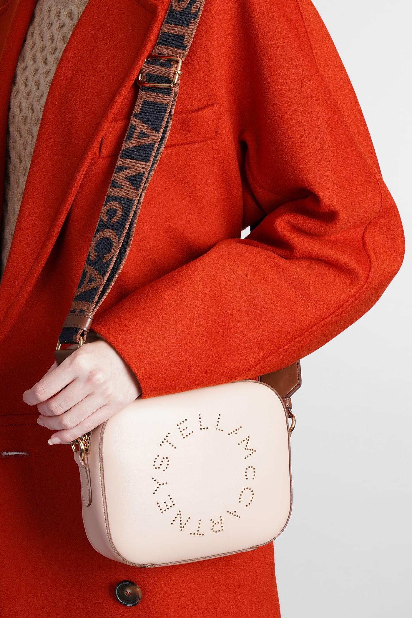 Shop Stella Mccartney Shoulder Bag In Rose-pink Polyamide