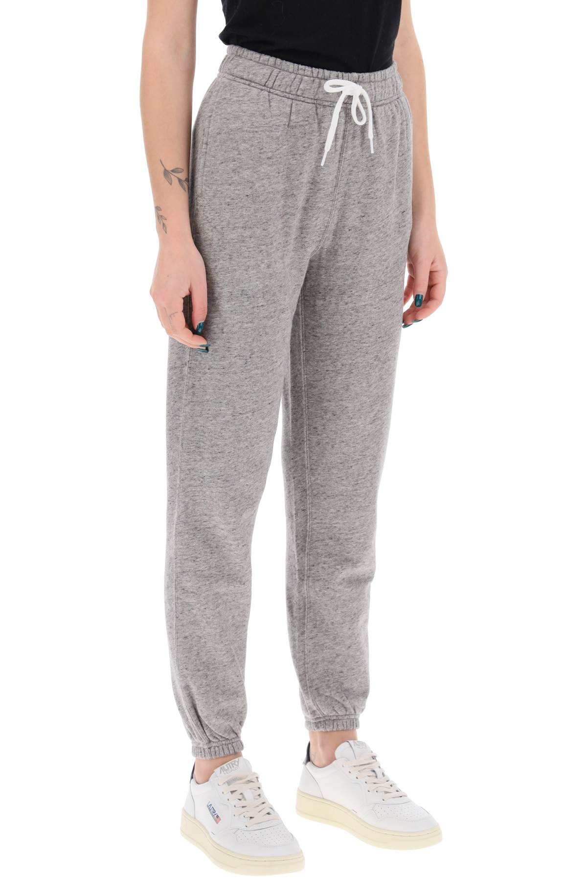 Shop Polo Ralph Lauren Sporty Pants With Embroidered Logo In Dark Vintage Heather (grey)