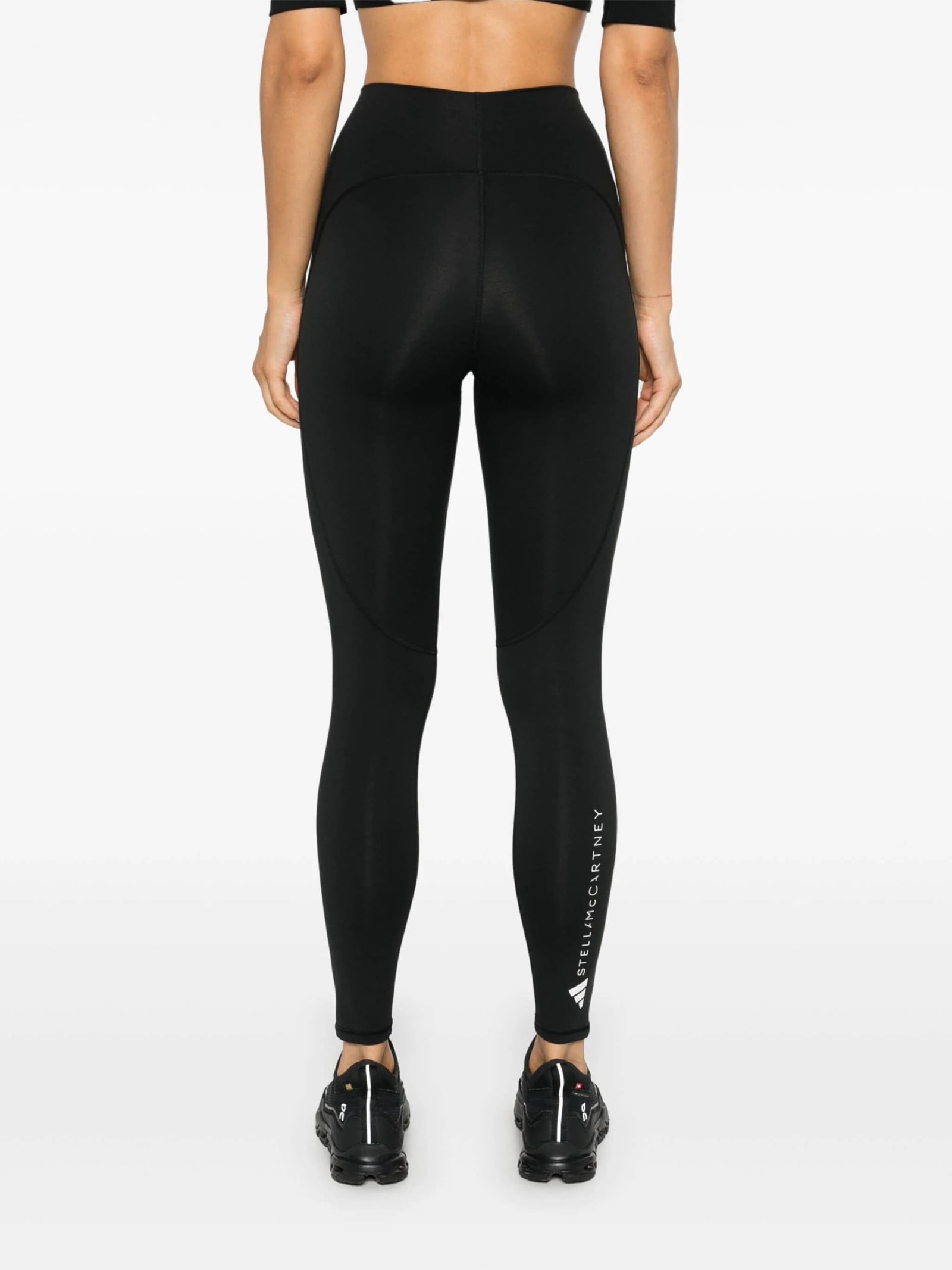 Adidas By Stella Mccartney Logo Leggings In Black