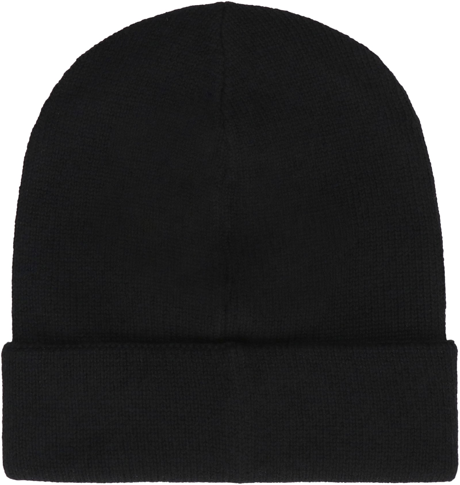 Shop Alexander Mcqueen Logo Wool Beanie In Black