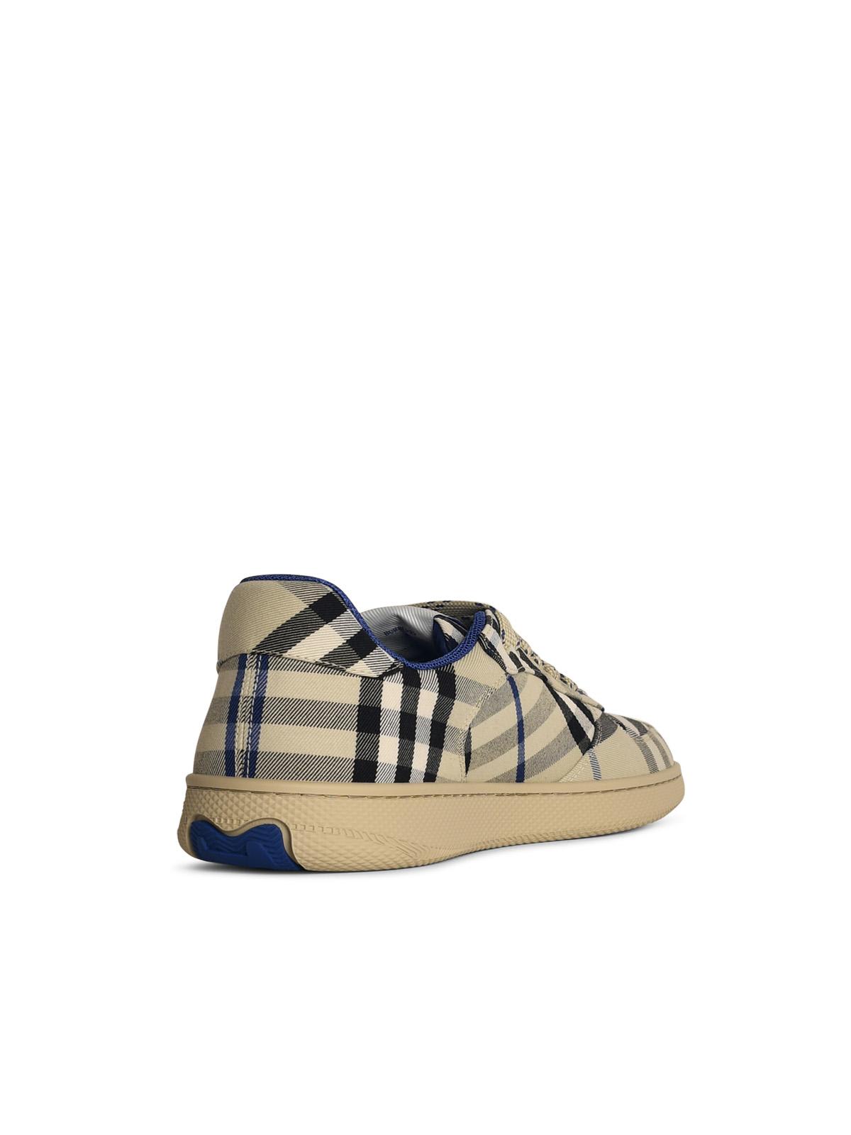 Shop Burberry Terrace Beige Polyester Blend Sneakers In Lichen Ip Check