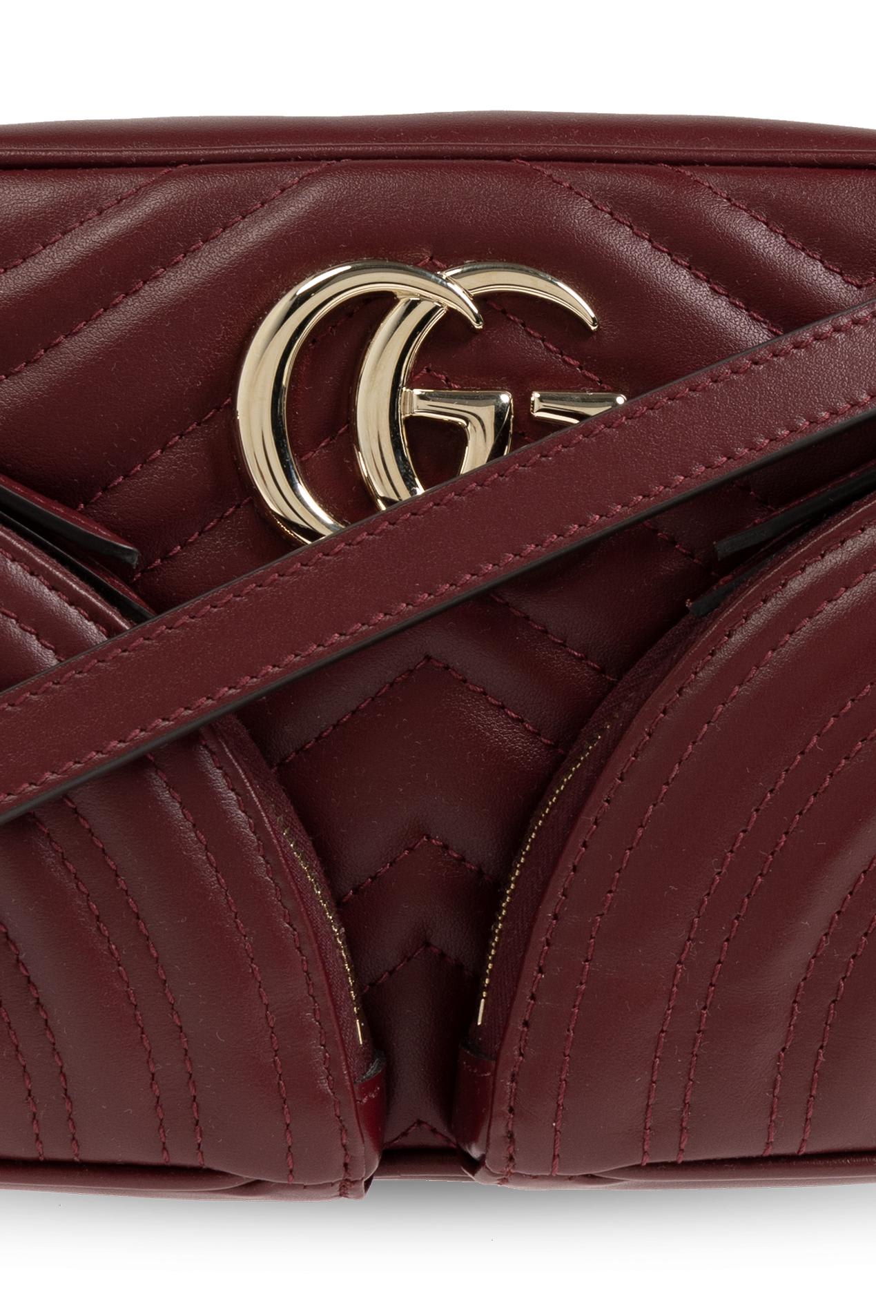 Shop Gucci Shoulder Bag Small Gg Marmont In Rosso Ancora