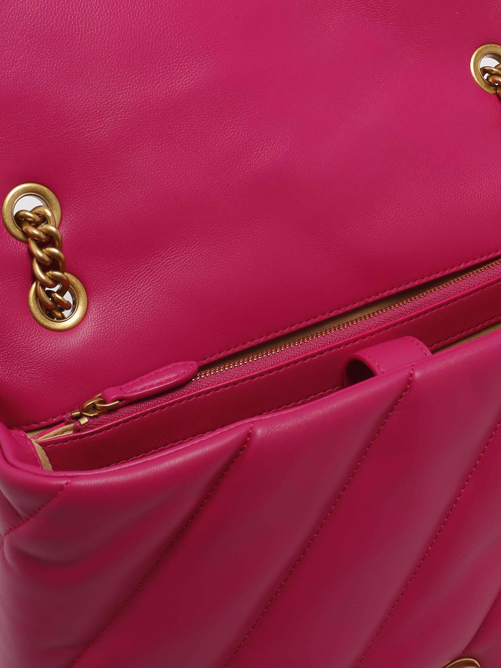 Shop Pinko Love Puff Big Shoulder Bag In Rosa Chiaro