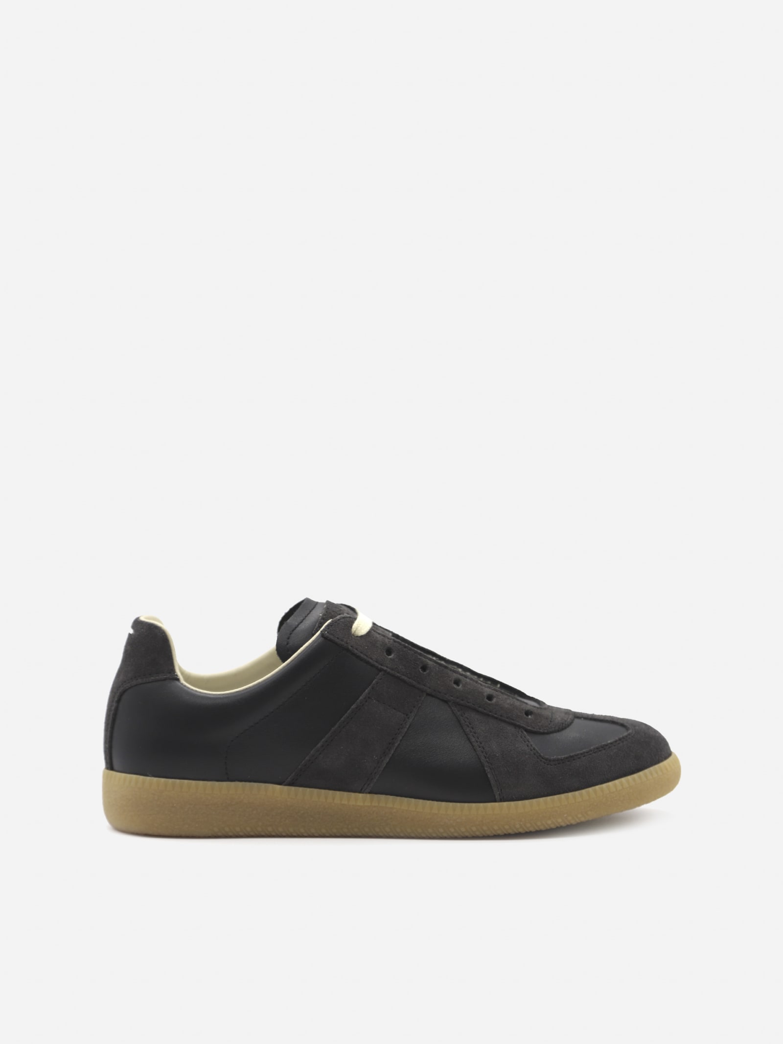 Maison Margiela Replica Low-top Sneakers In Leather And Suede
