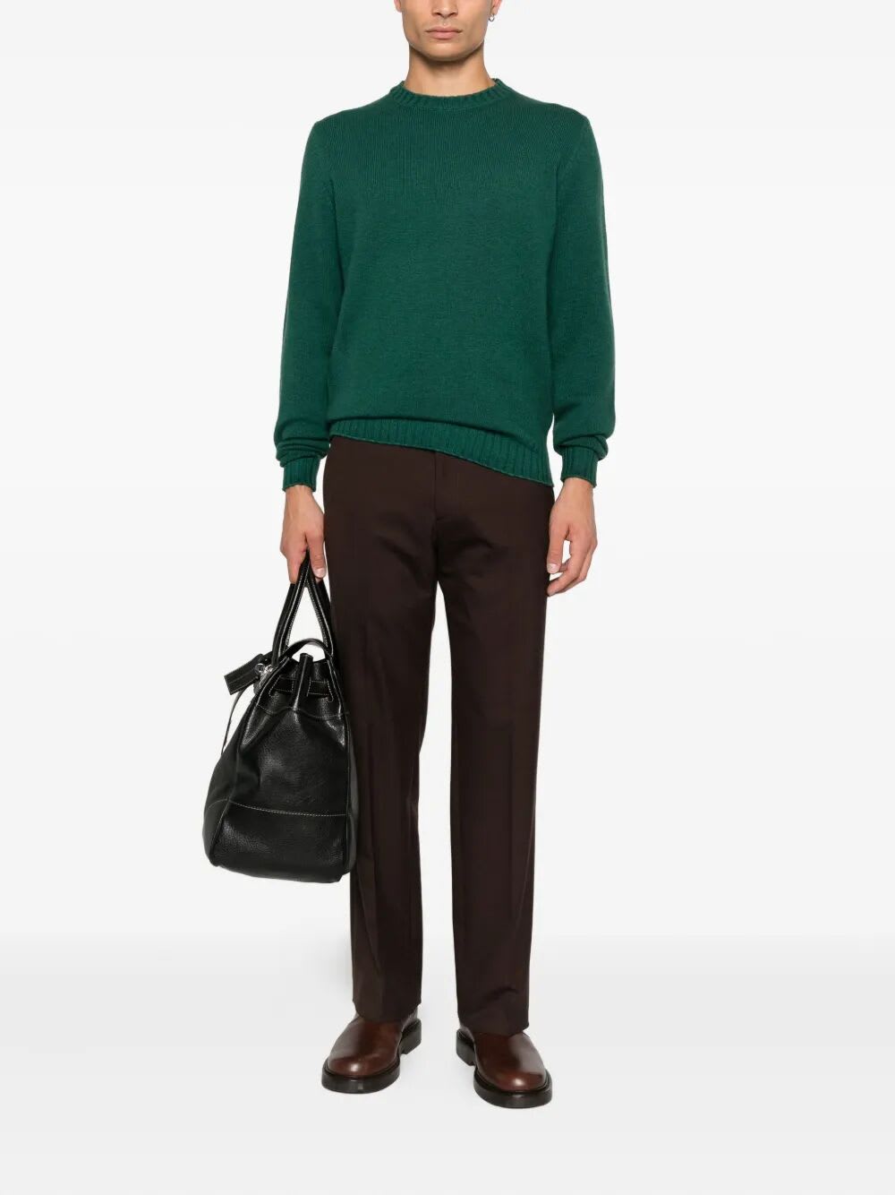 Filippo De Laurentiis Crewneck Sweater Ls In Green