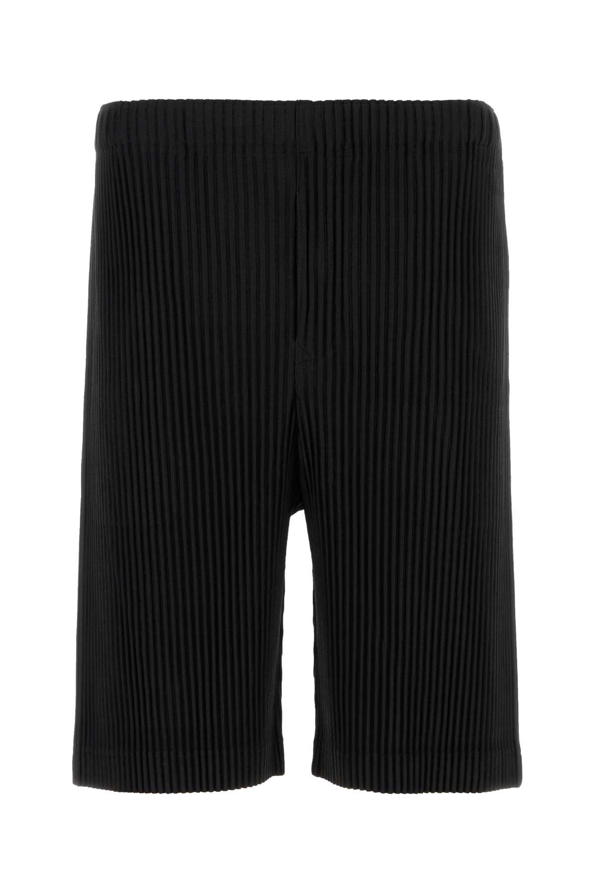 Homme Plissé Issey Miyake Black Polyester Bermuda Shorts