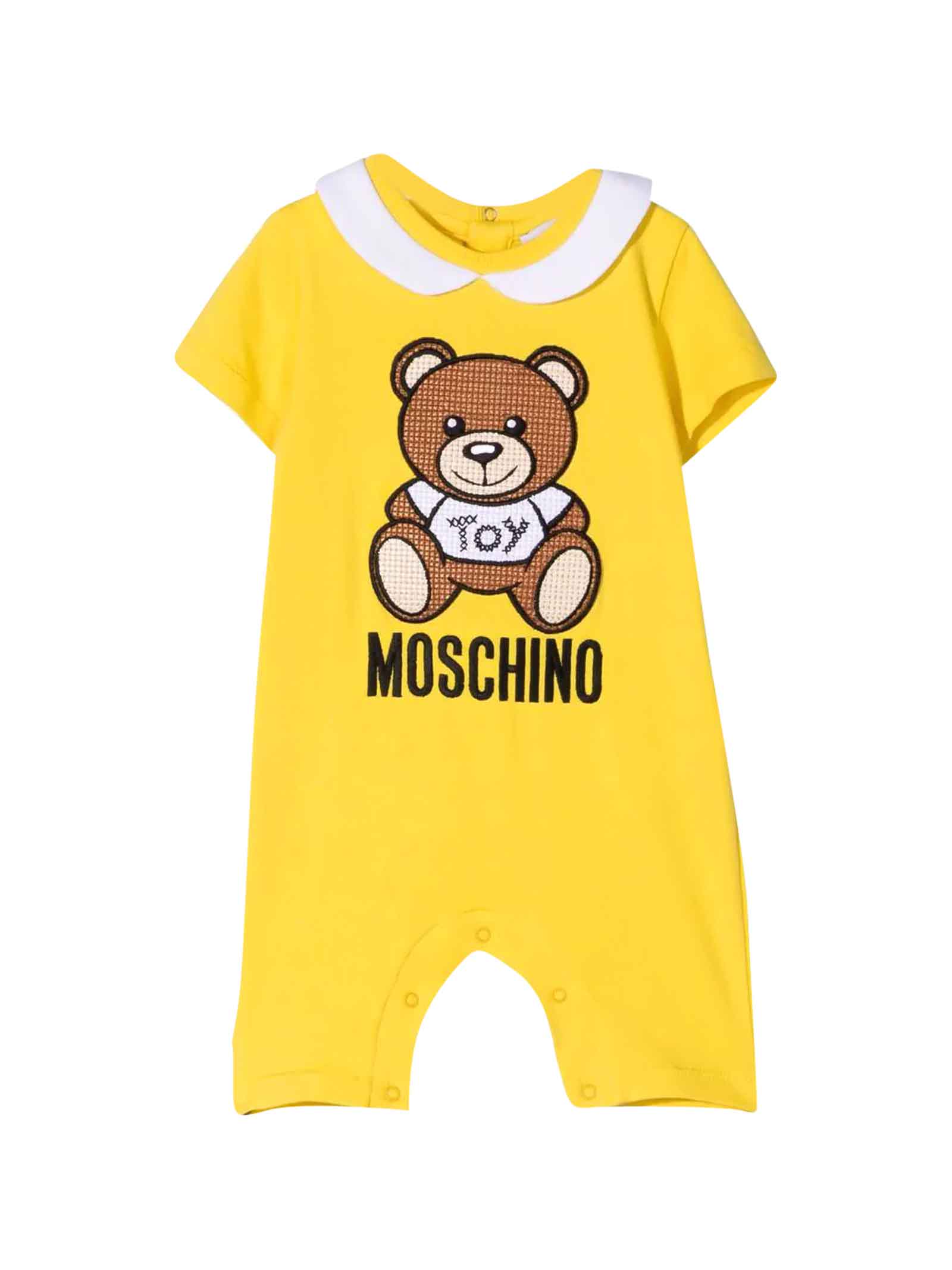 Moschino Yellow Romper Baby Unisex