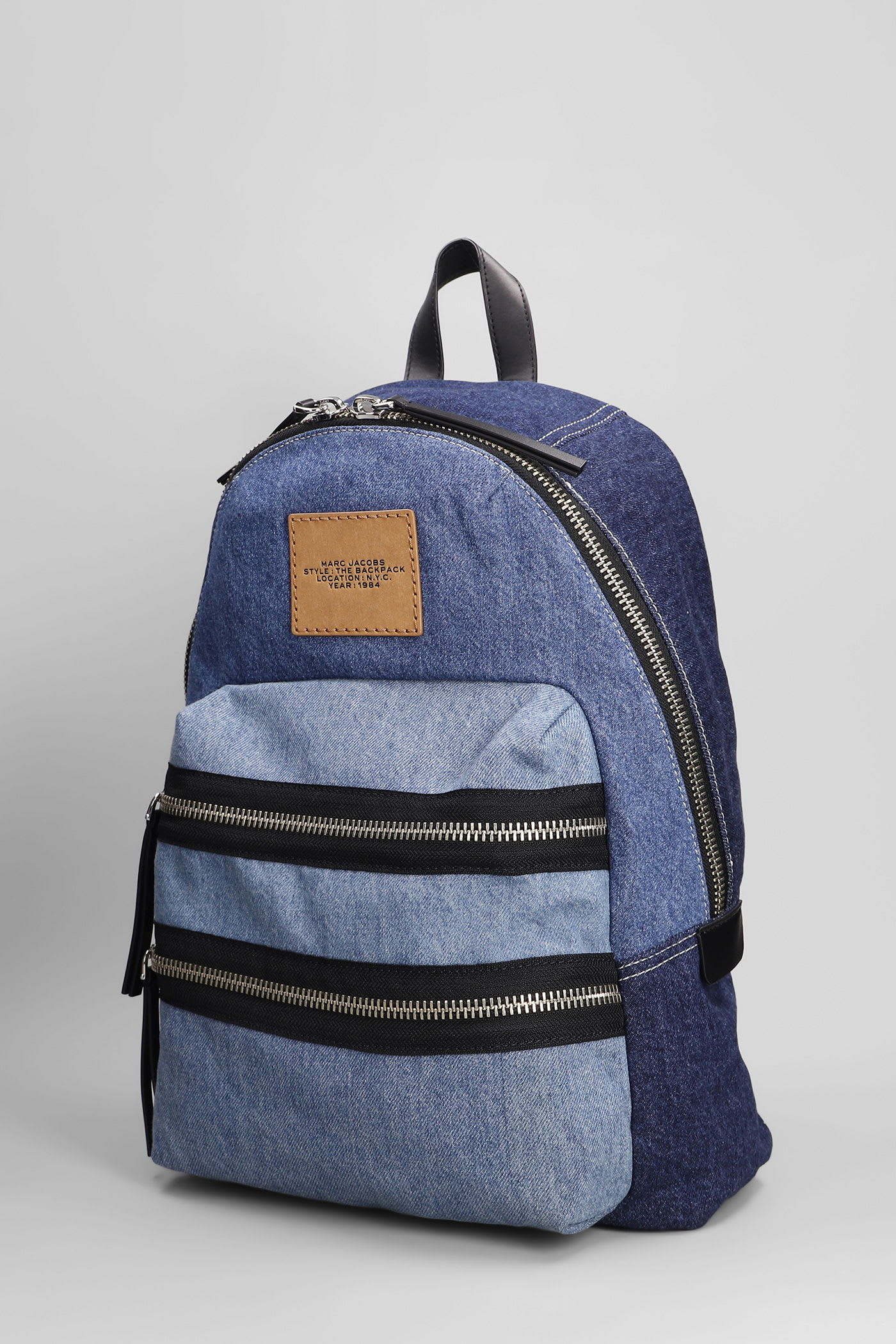 Marc Jacobs The Large Backpack Backpack In Blue Cotton In Blue