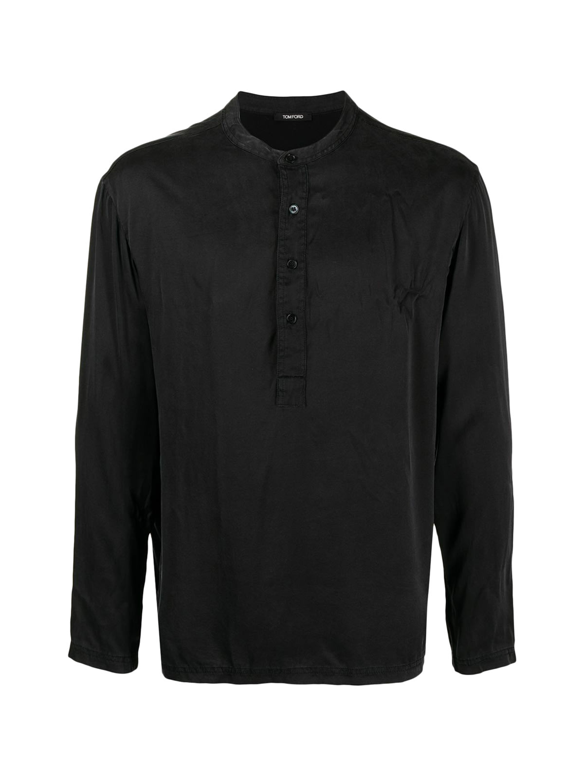 Tom Ford Silk Pajama Shirt In Black