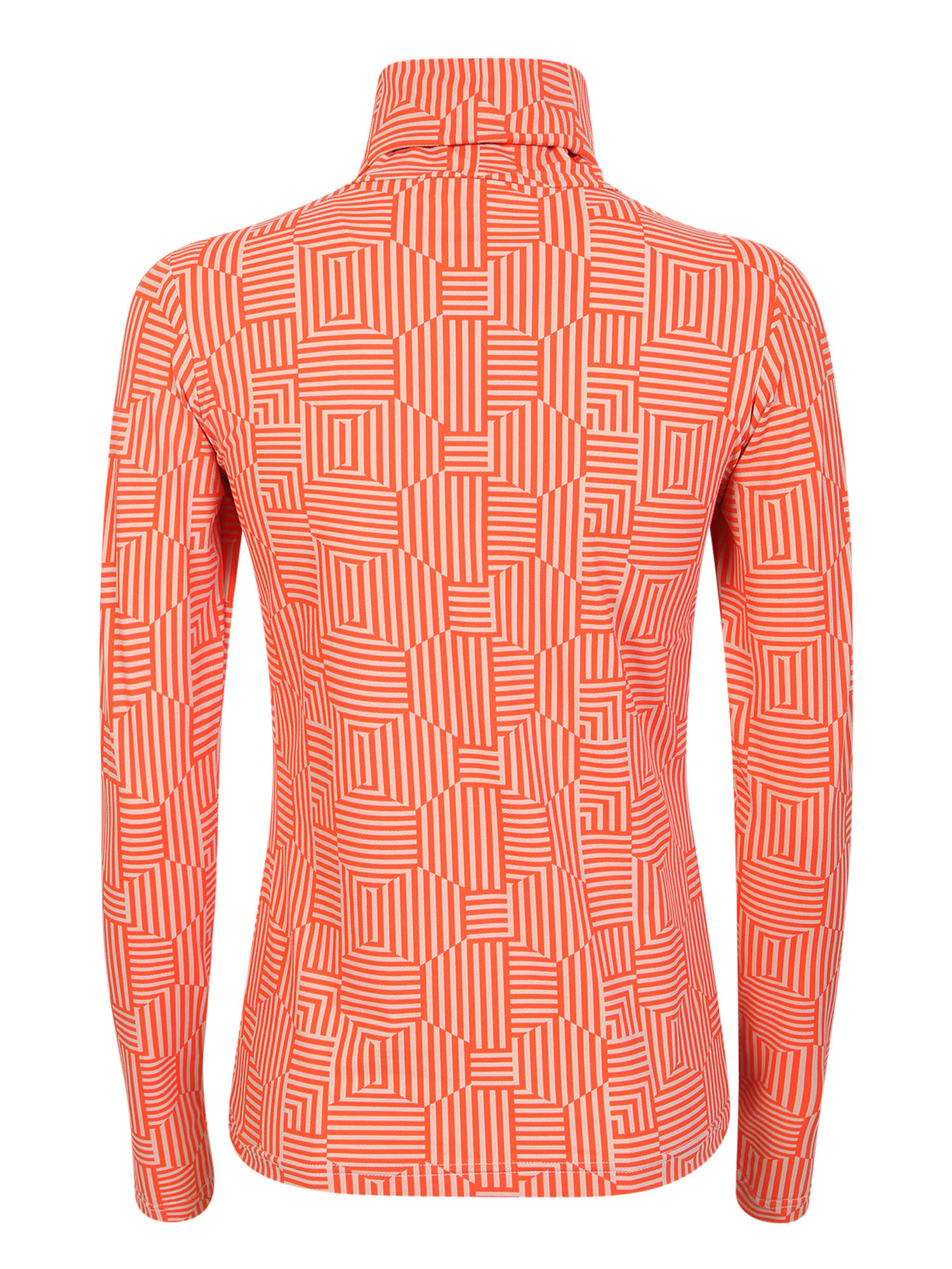 Shop Xacus Active High Neck Sweater In Orange Pattern