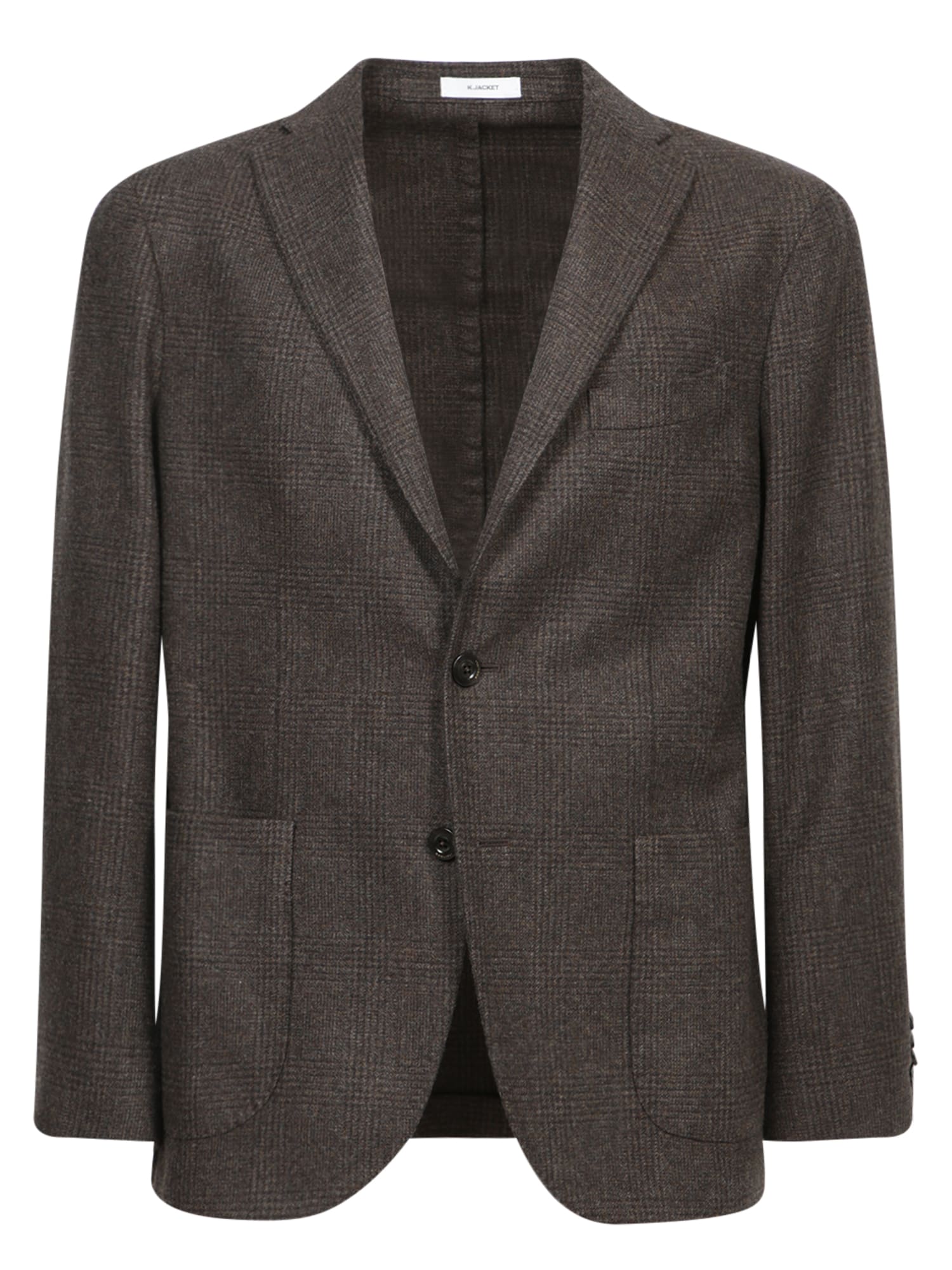 Shop Boglioli Brown Wool Flannel Jacket