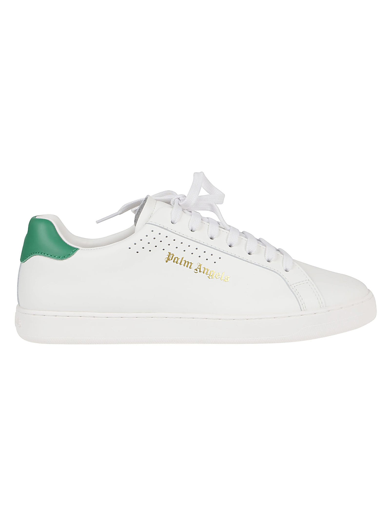 PALM ANGELS PALM ANGELS NEW TENNIS SNEAKERS,PMIA056S21LEA001 0155 WHITE GREEN