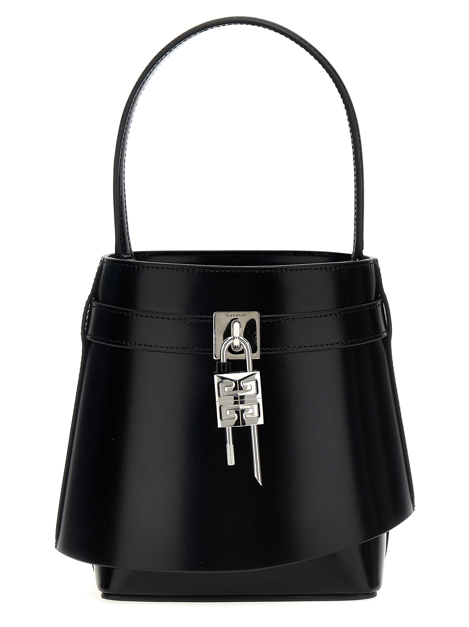 Shop Givenchy Shark Lock Bucket Bag In Black