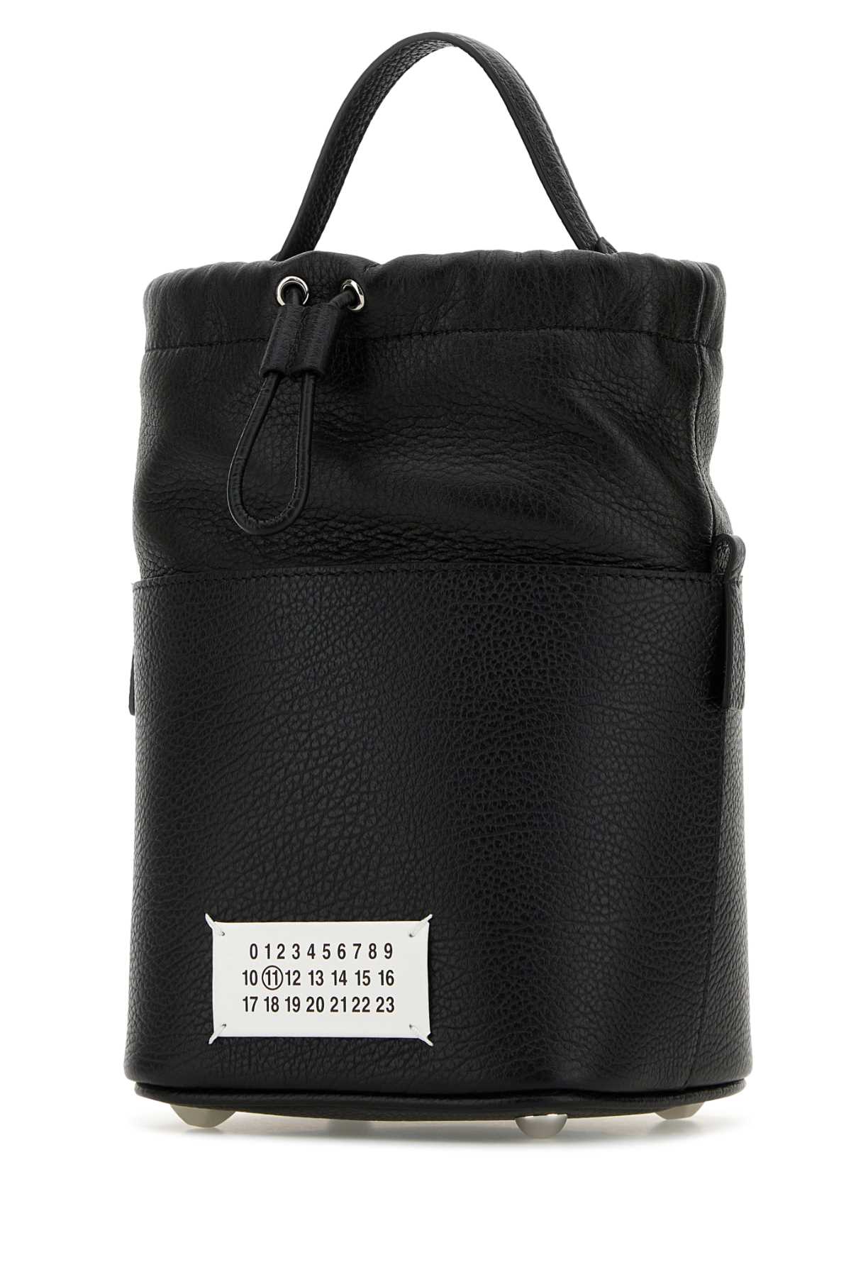 Maison Margiela Small 5ac Bucket In Leather And Fabric In Blackblack
