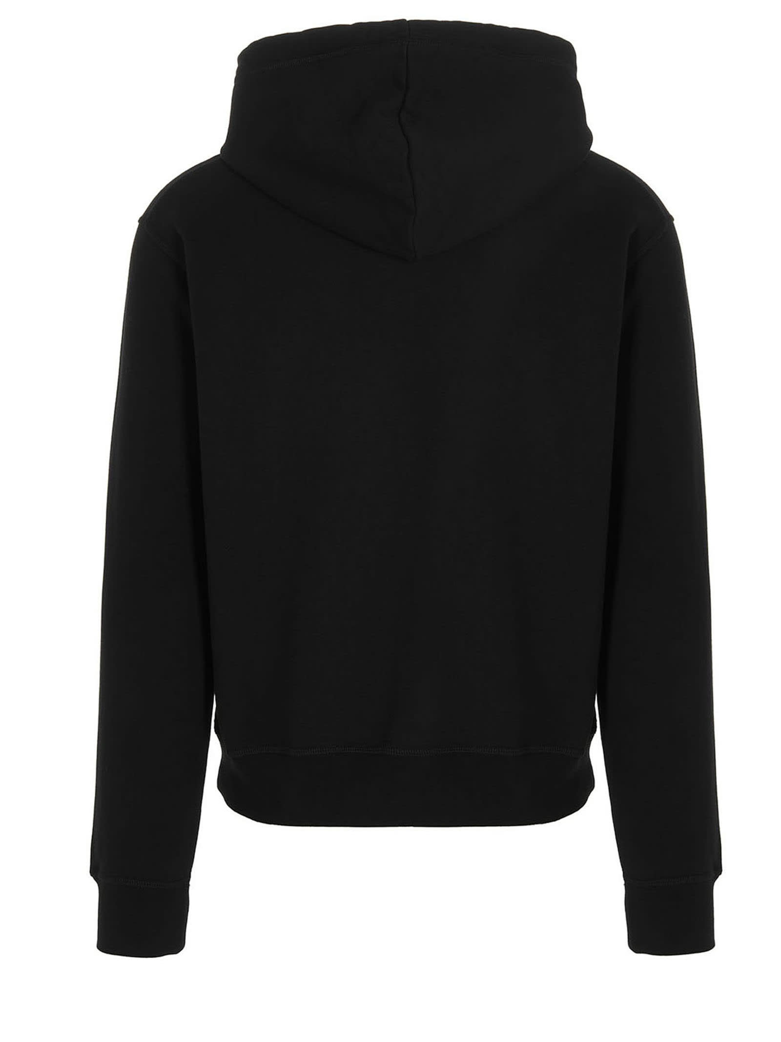 Shop Dsquared2 Logo Hoodie In White/black
