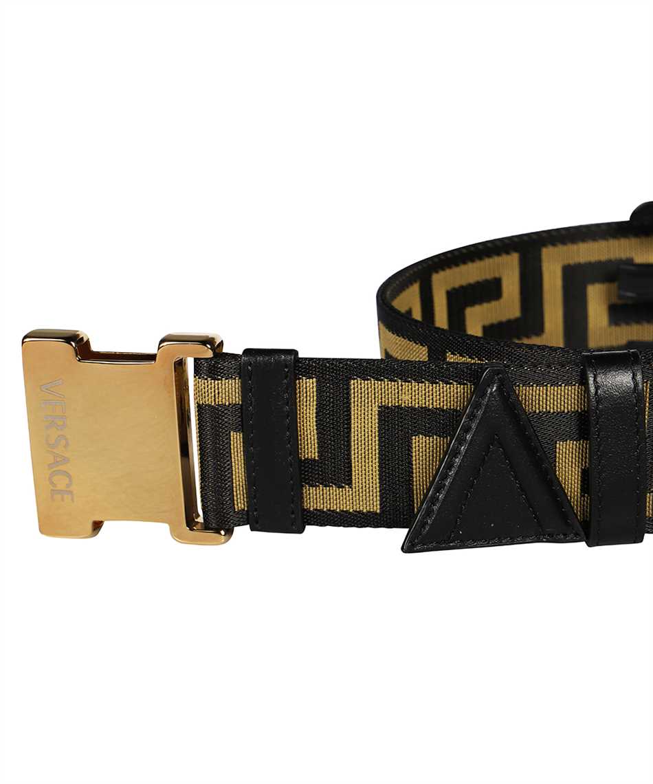 Shop Versace Belt With Buckle In Black