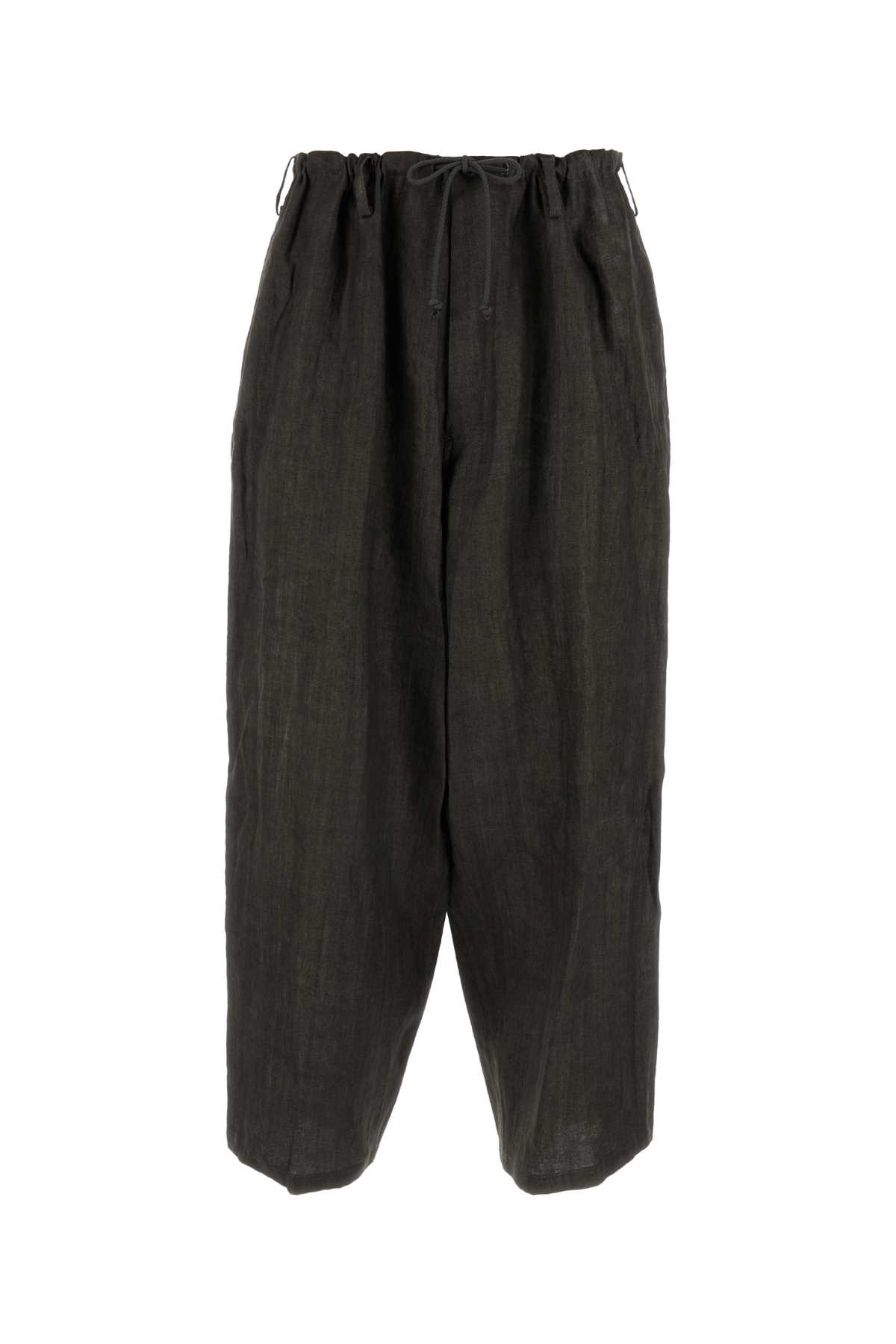 Dark Grey Linen Baggy Pant