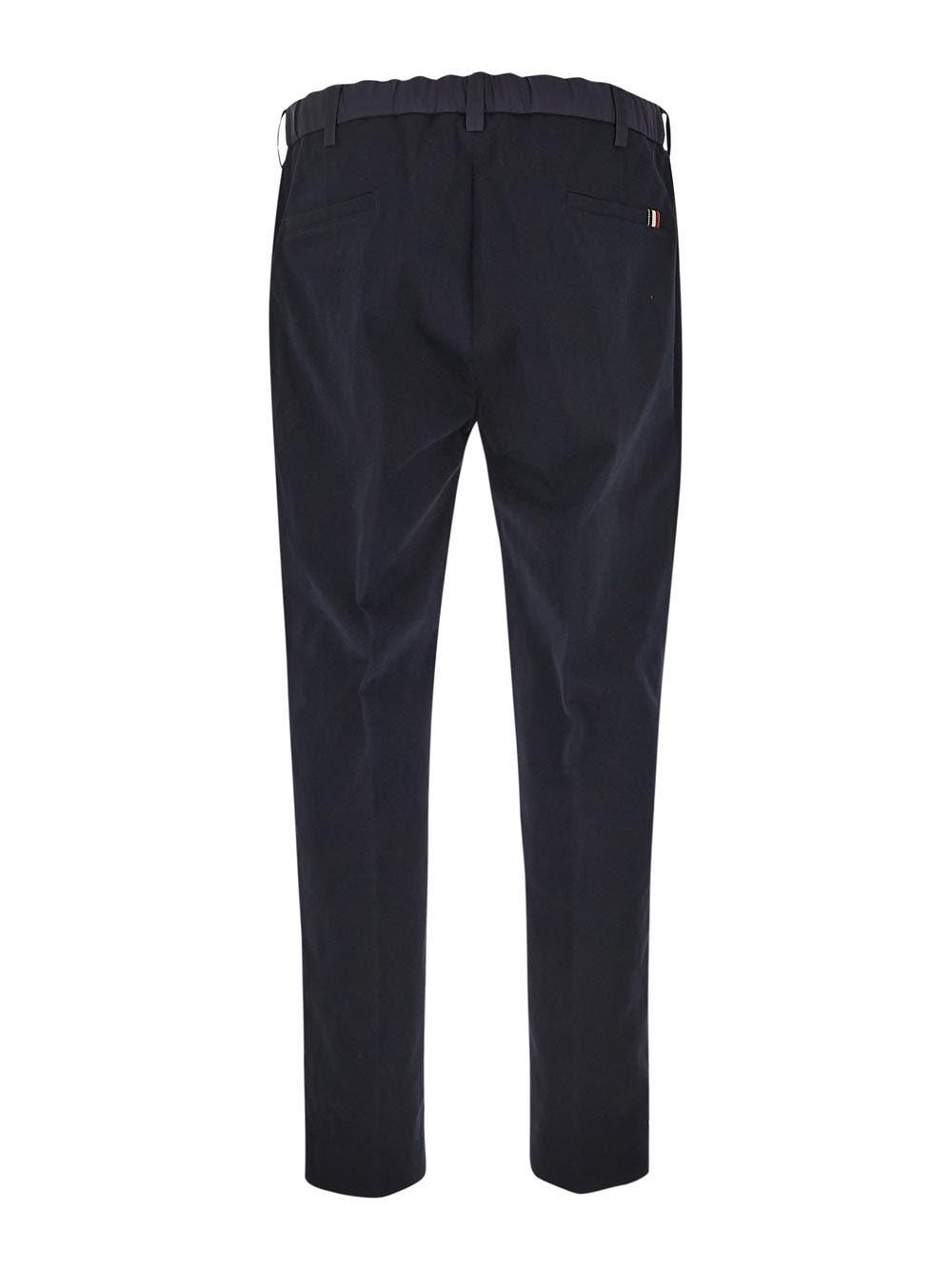 Shop Moncler Navy Blue Trousers