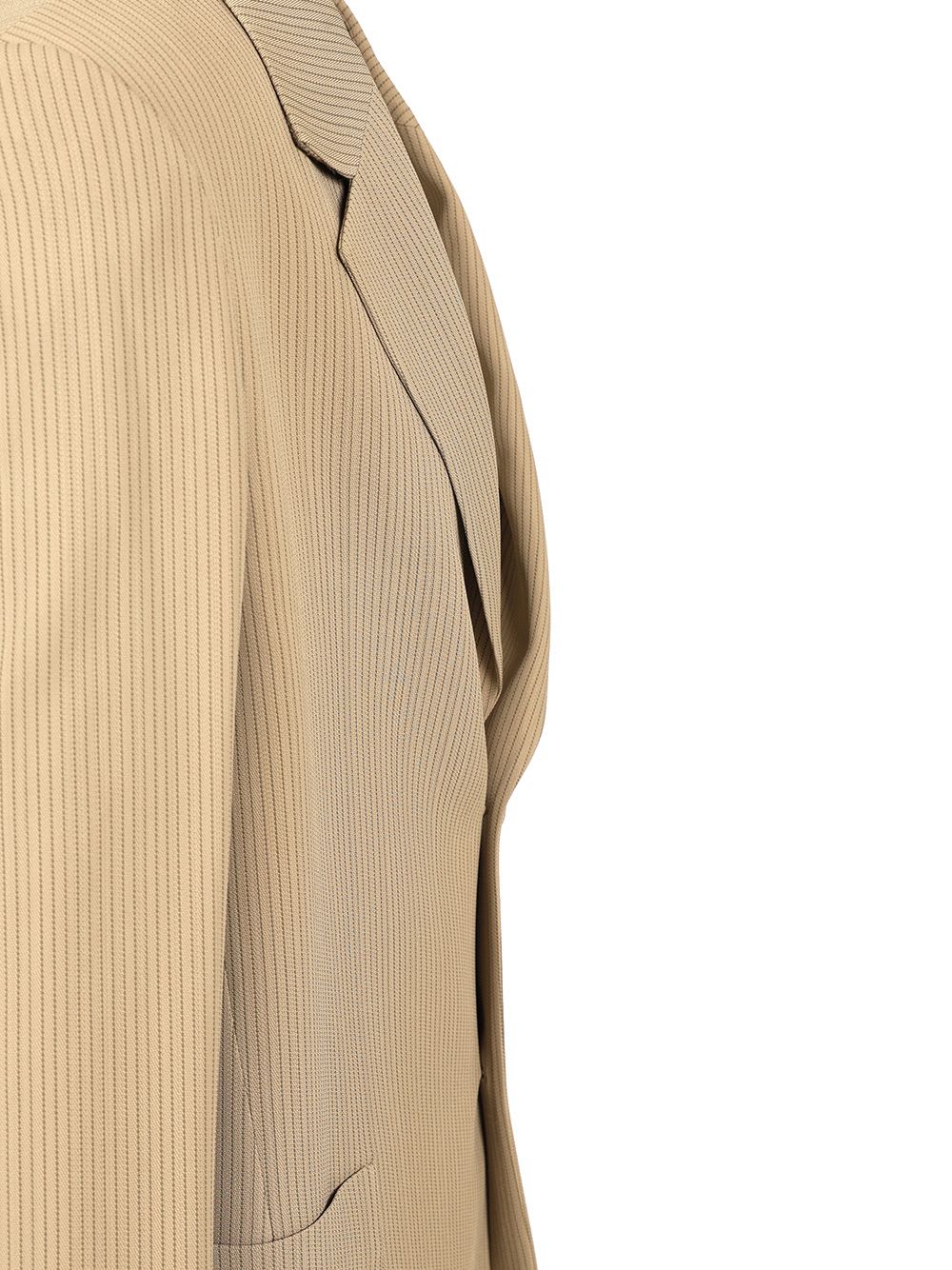 Golden Goose Journey Ms Decontructed Jacket Lowell Pinstripe Blend Viscose Fabric In Beige