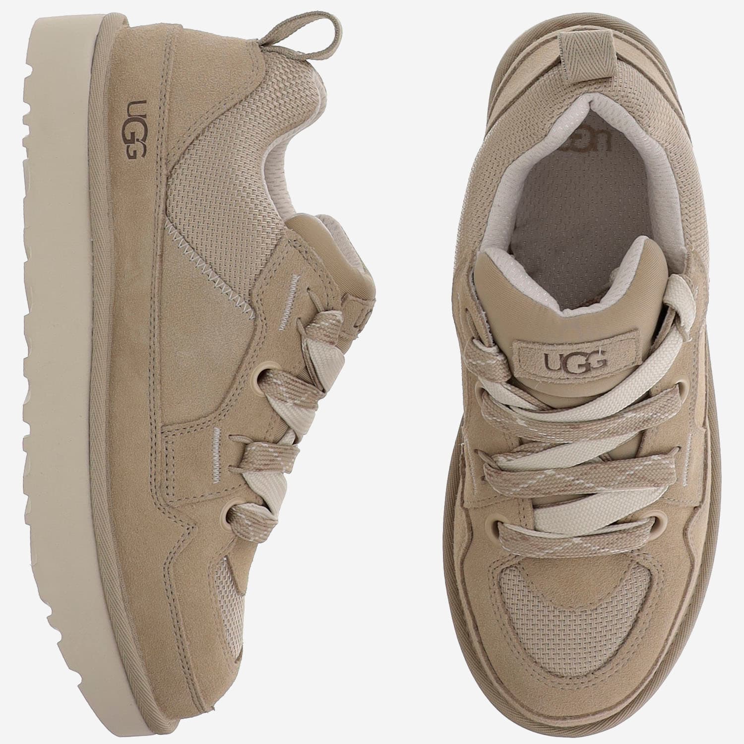 Shop Ugg Lo Lowmel Low Sneaker In Suede In Beige