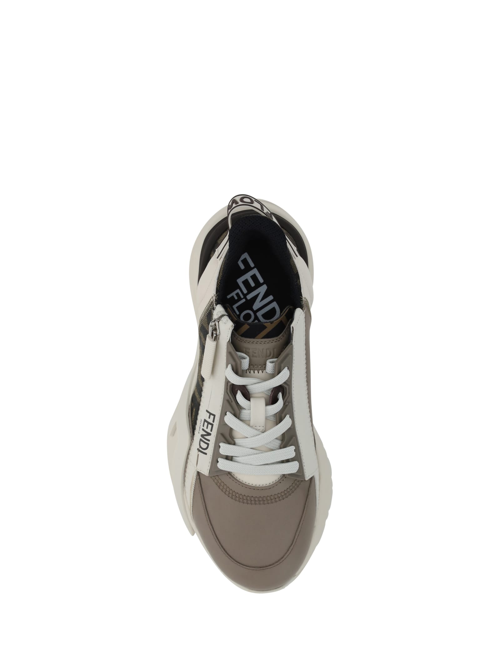 Shop Fendi Flow Running Sneakers In Brown