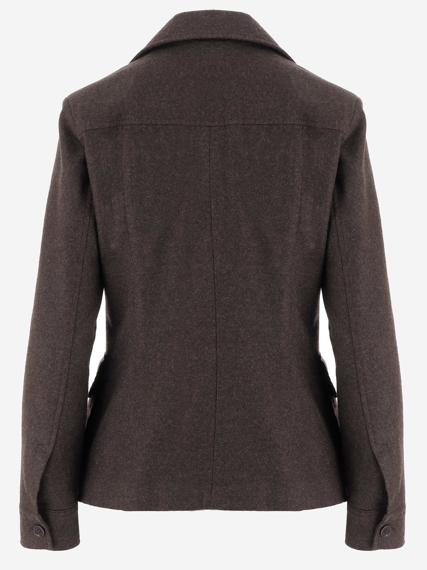 Aspesi Wool And Cashmere Jacket In Brown