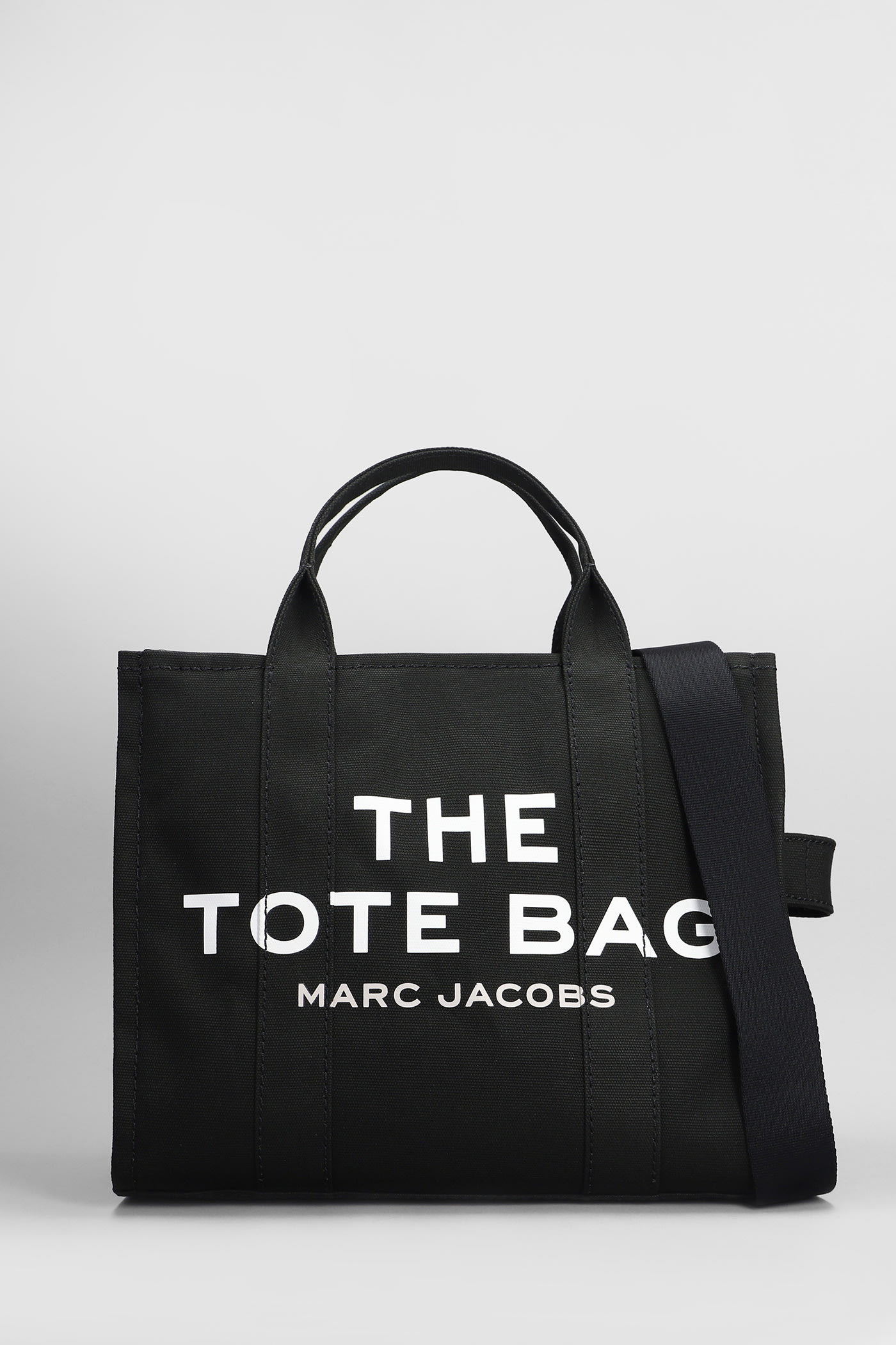 Shop Marc Jacobs The Medium Tote Tote In Black Cotton