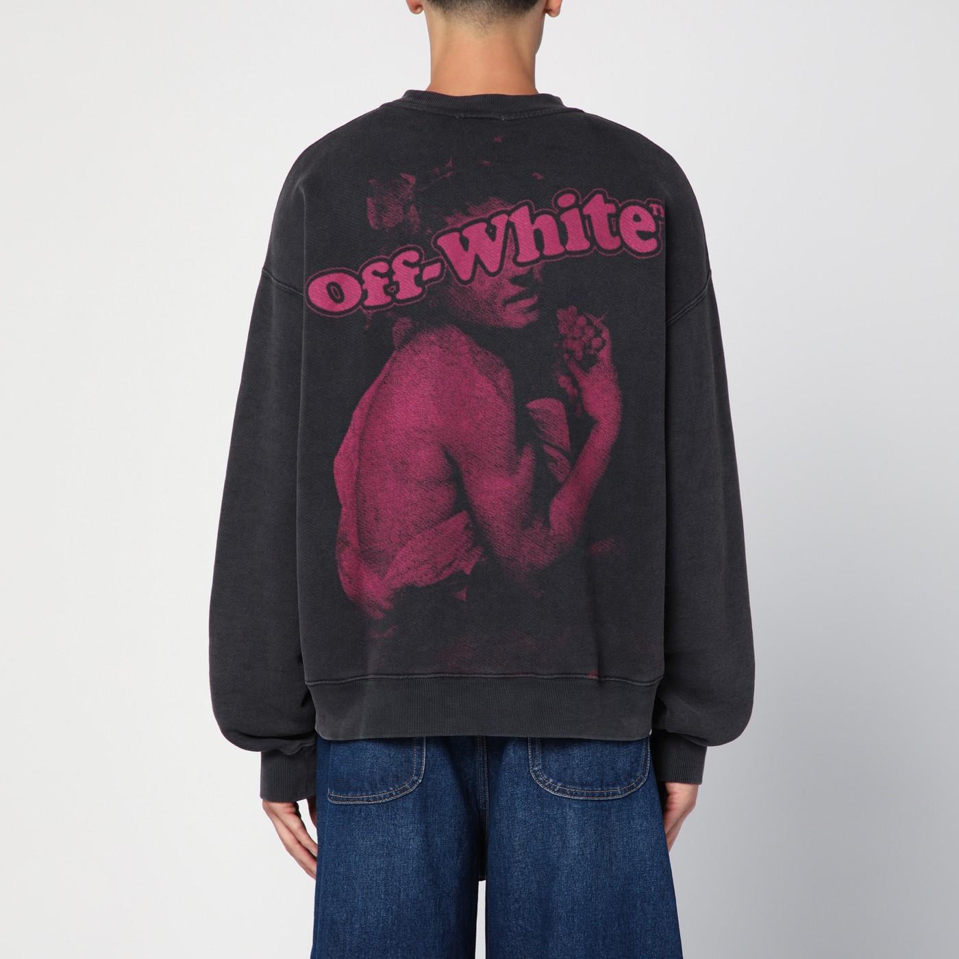 Shop Off-white Black Sweatshirt With Logo Print