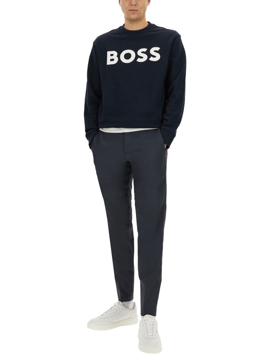 Shop Hugo Boss Sweatshirt With Logo In Blue