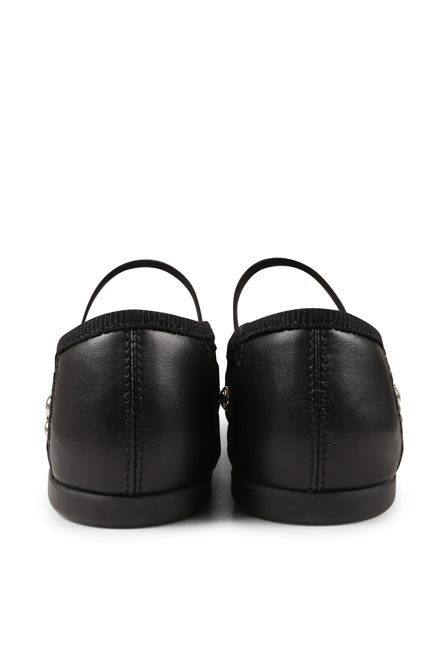 Shop Philosophy Di Lorenzo Serafini Black Ballet Flats For Girl With Studs