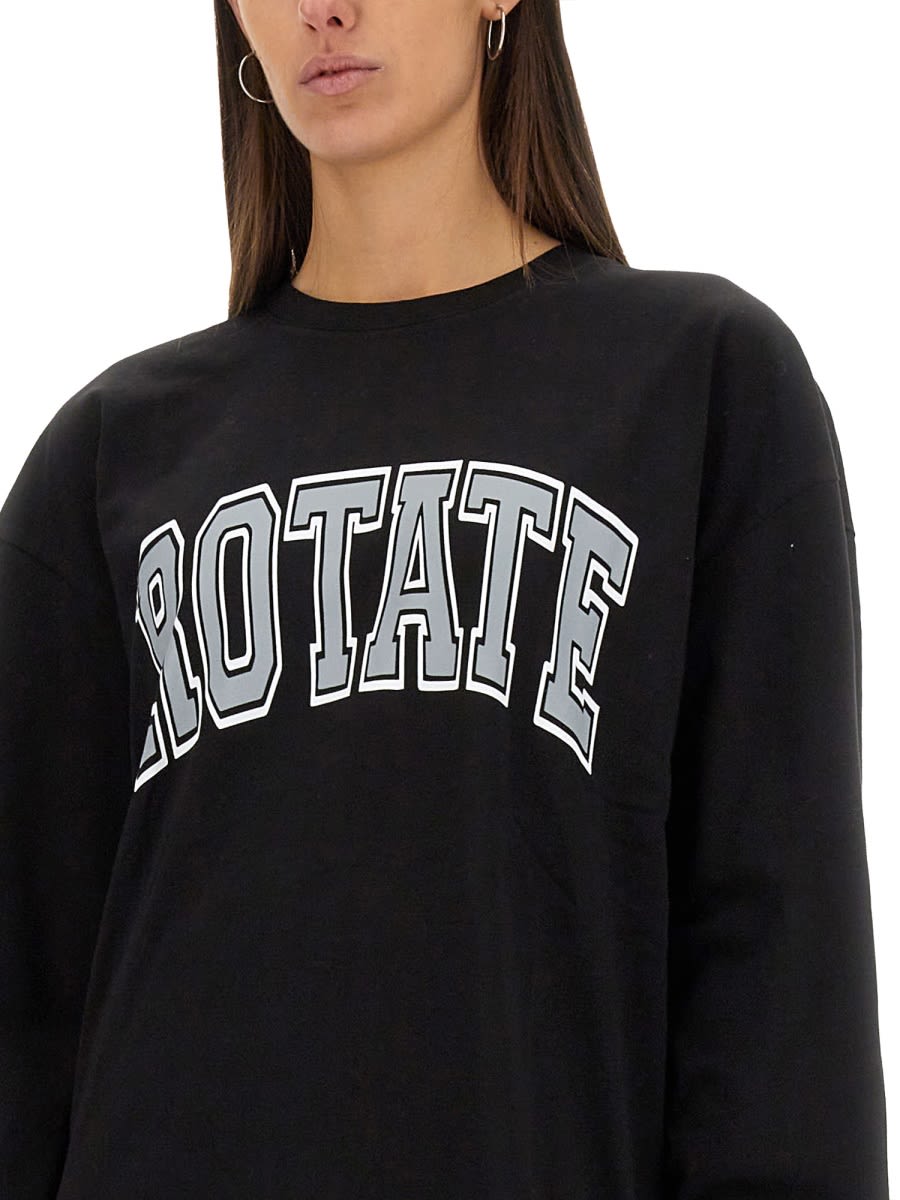 Rotate Birger Christensen Rotate Birgerchristensen Long Sleeve T-shirt In Black