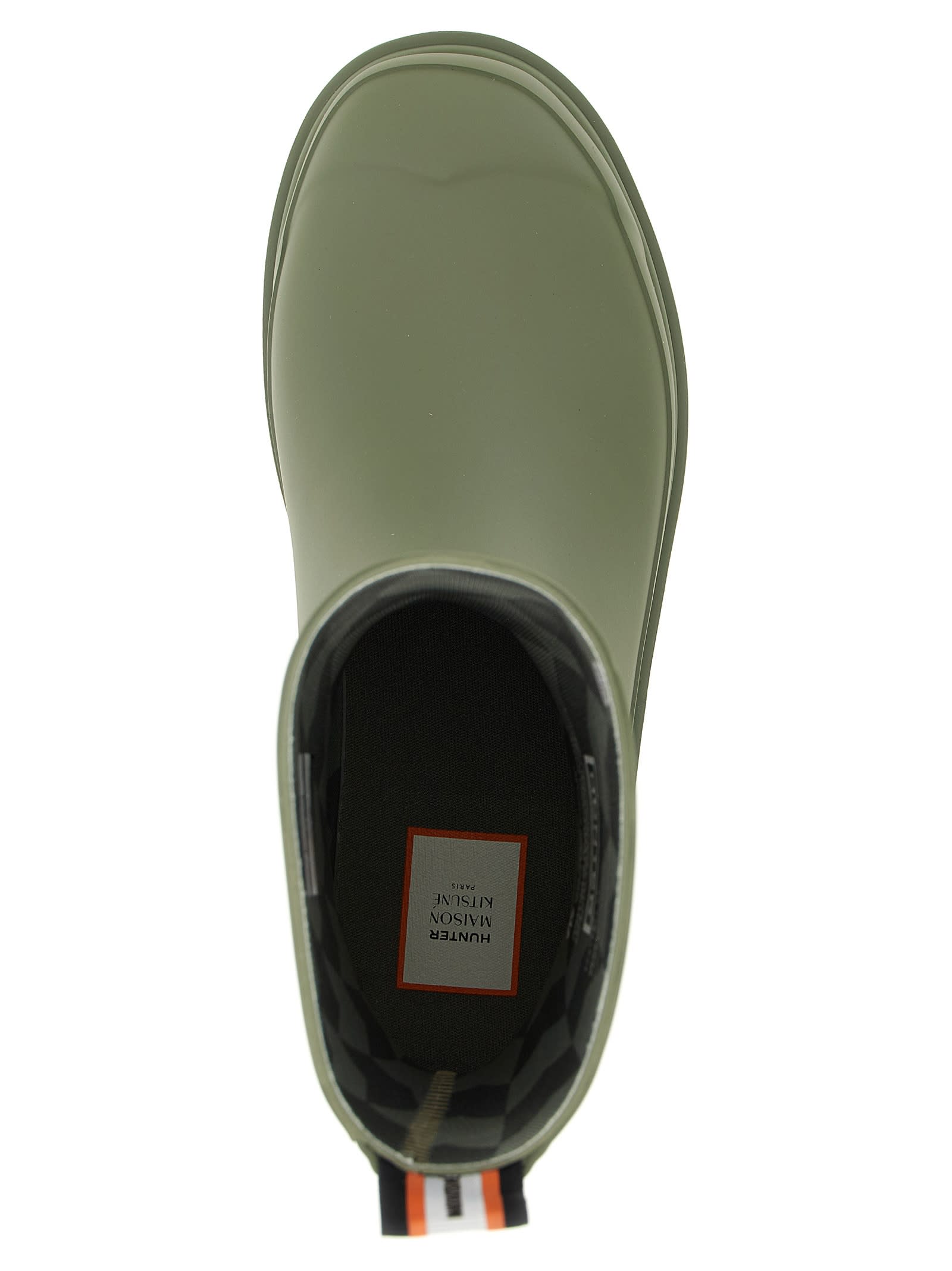 Maison Kitsuné X Hunter Downpour Short Rain Boots In Gray