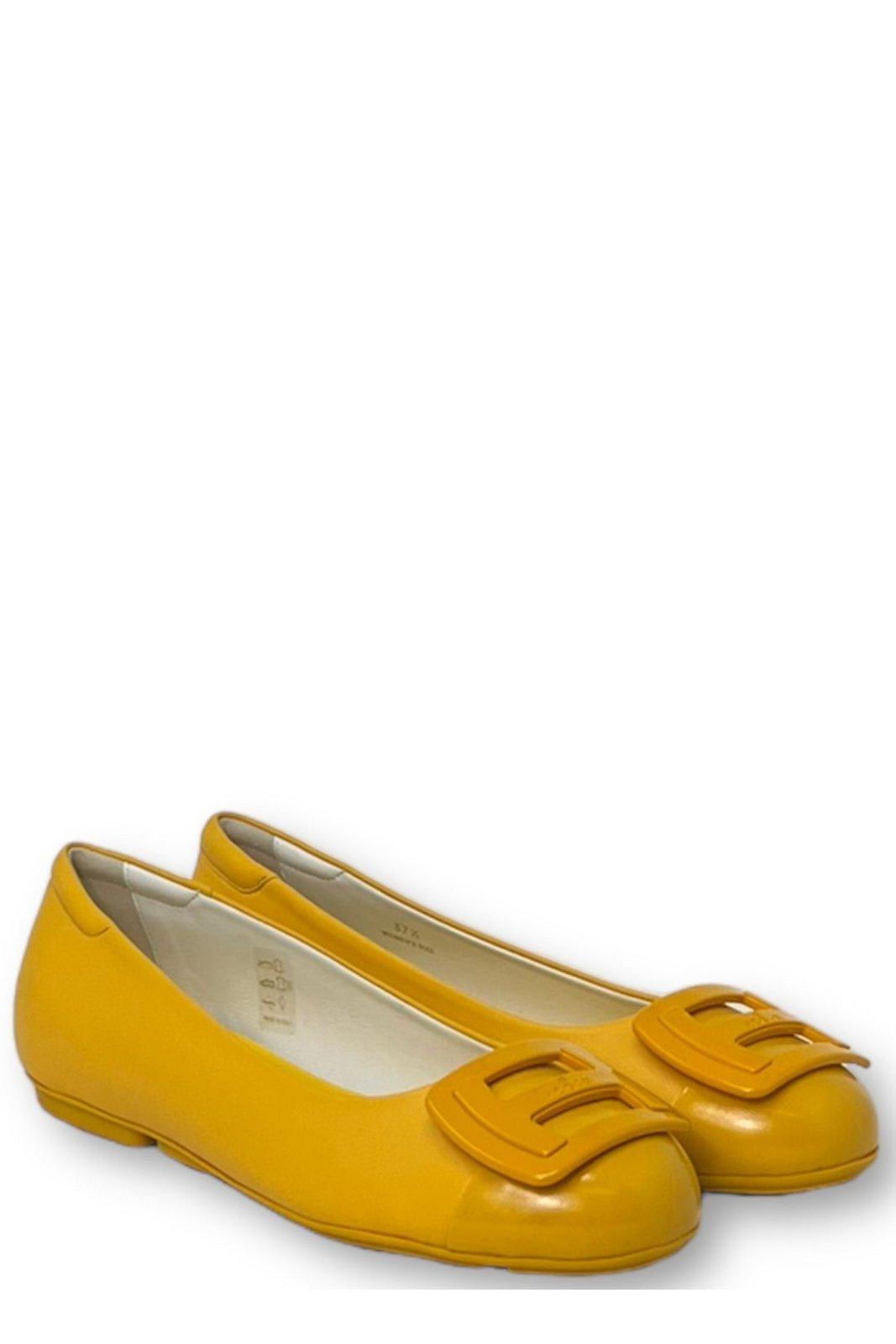 Shop Hogan H661 Slip-on Ballerinas  In Yellow